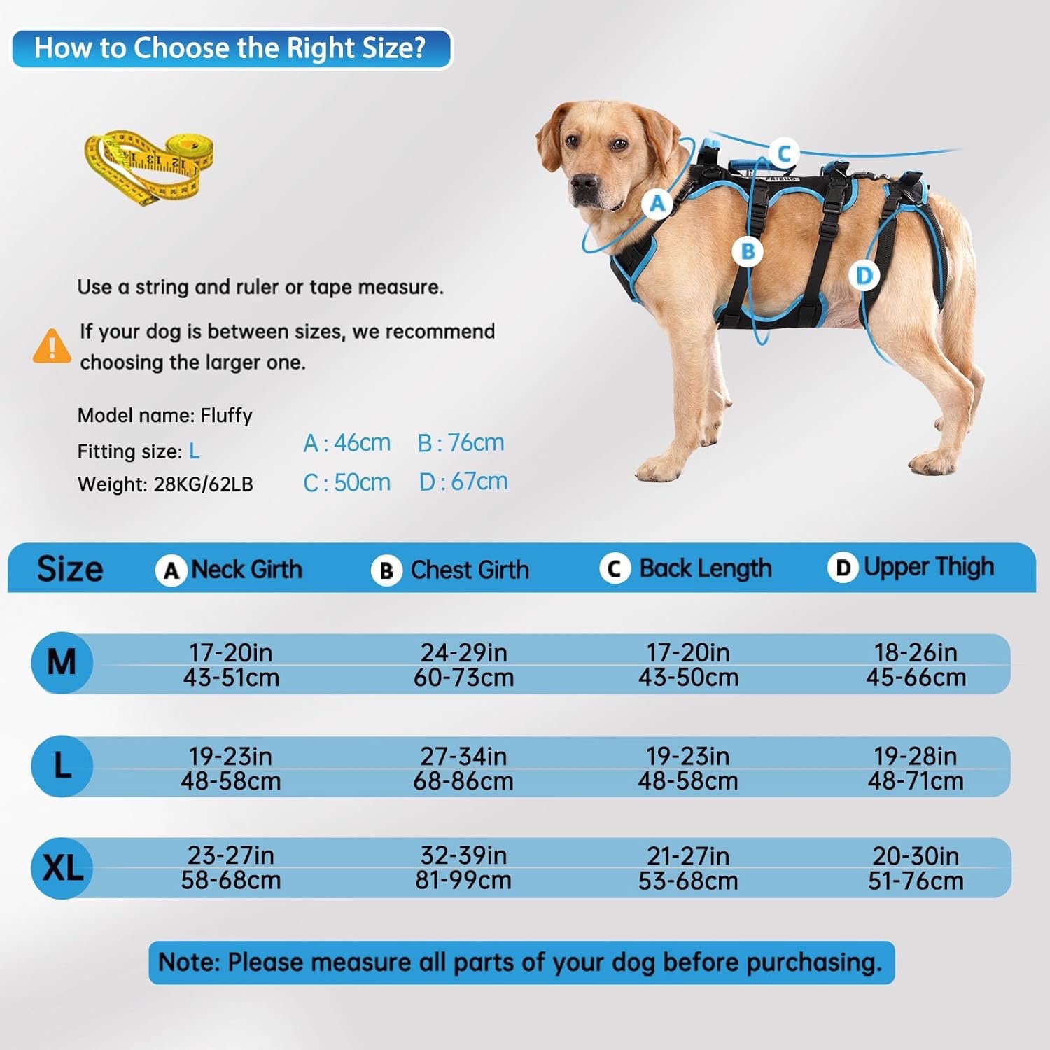 2-in-1 Detachable Dog Support Harness - photo 2