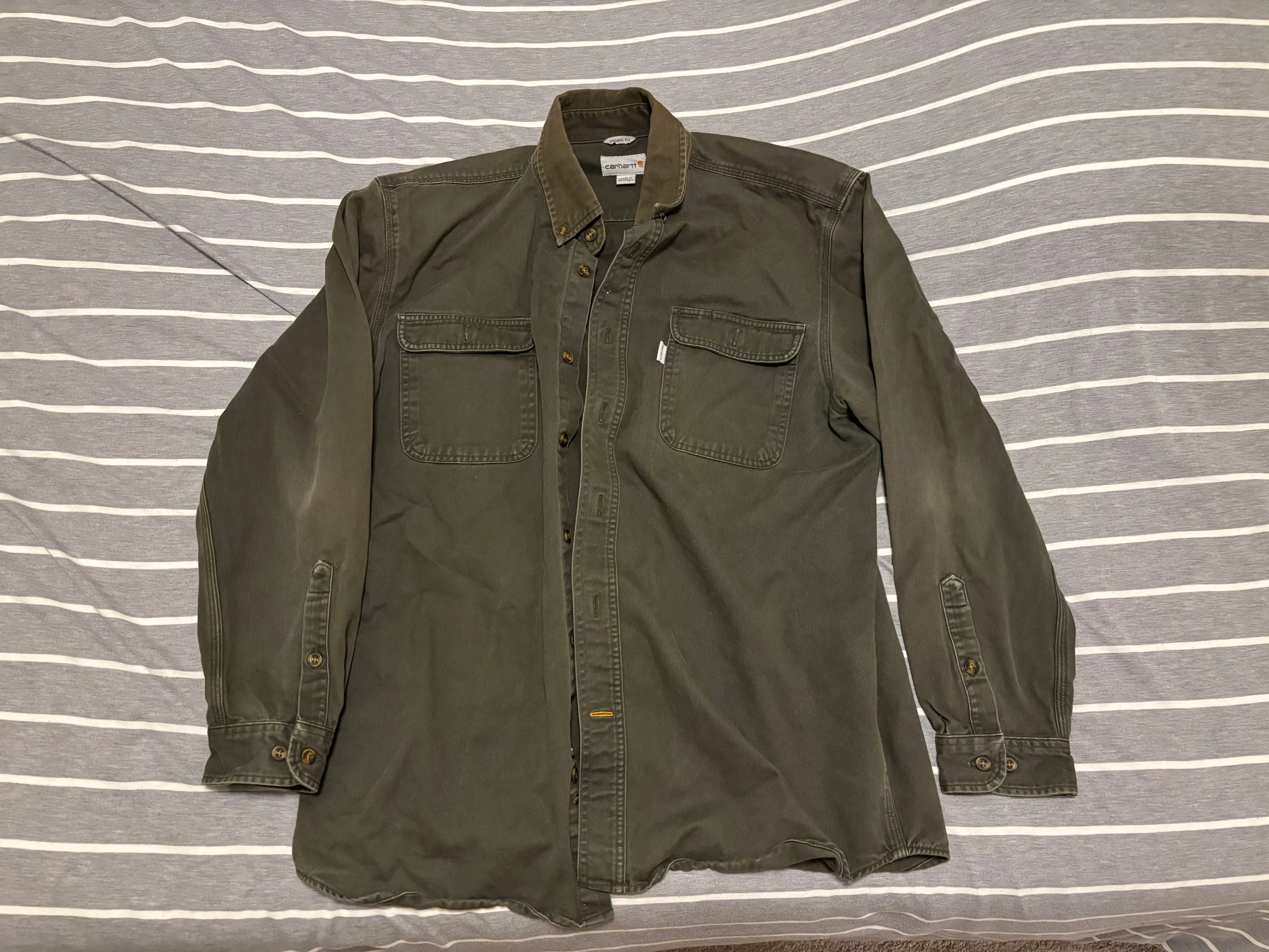 Carhartt Original Fit Long Sleeve Button-Up Shirt