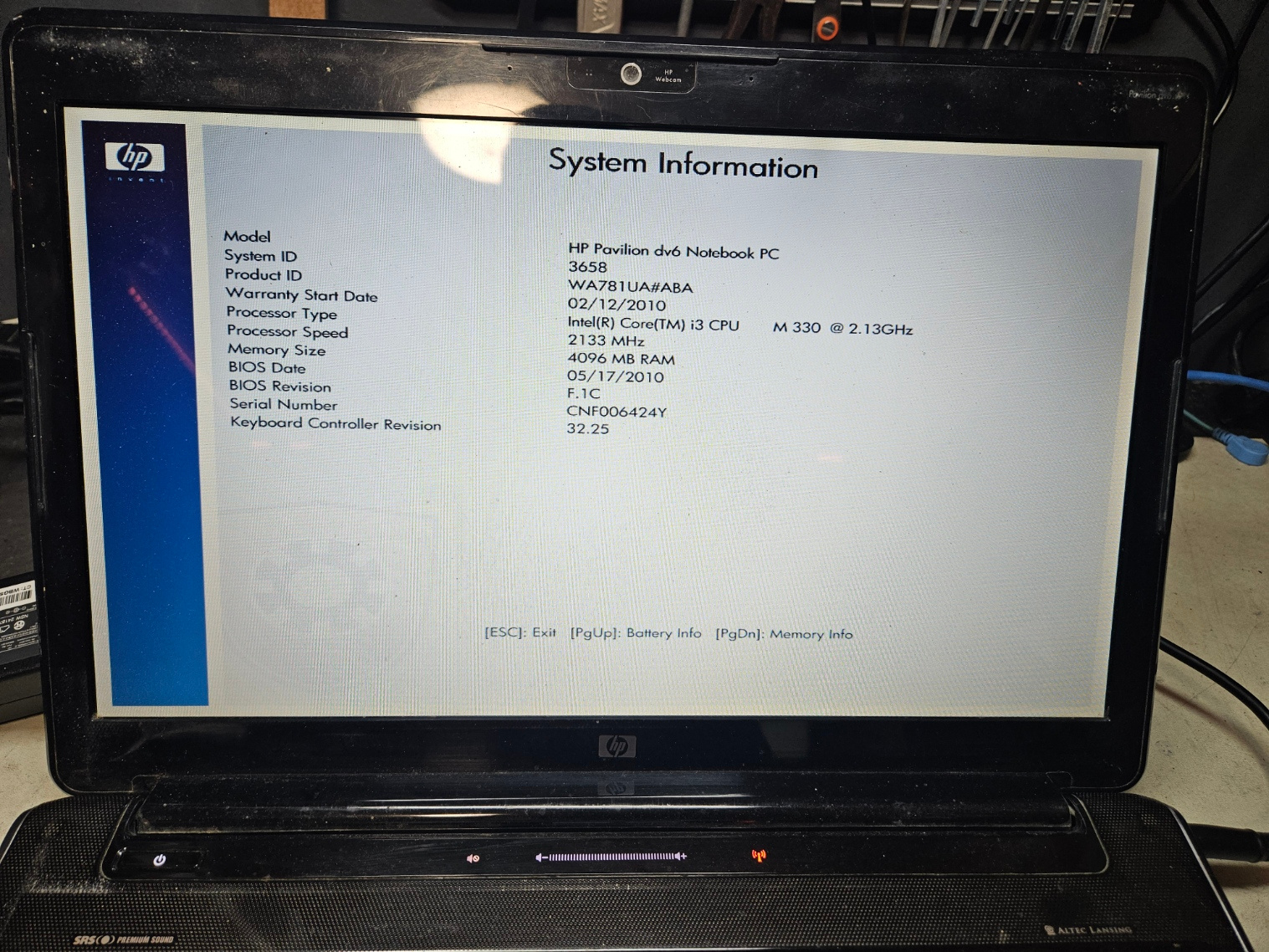 HP Pavilion dv6 Laptop — Core i3 / 4GB RAM / 500GB HDD - photo 3