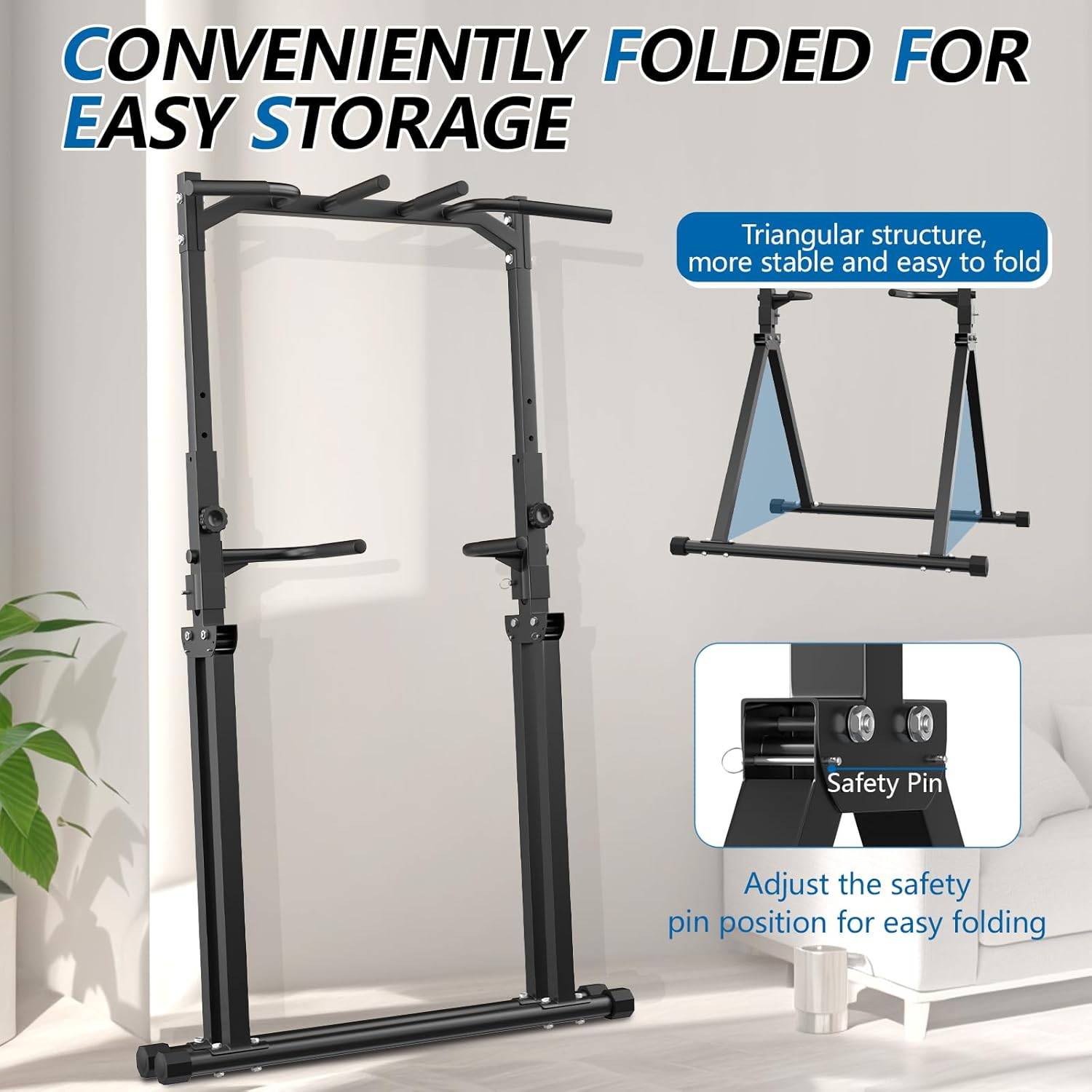 Foldable Power Tower - Pull Up Bar & Dip Station - photo 3