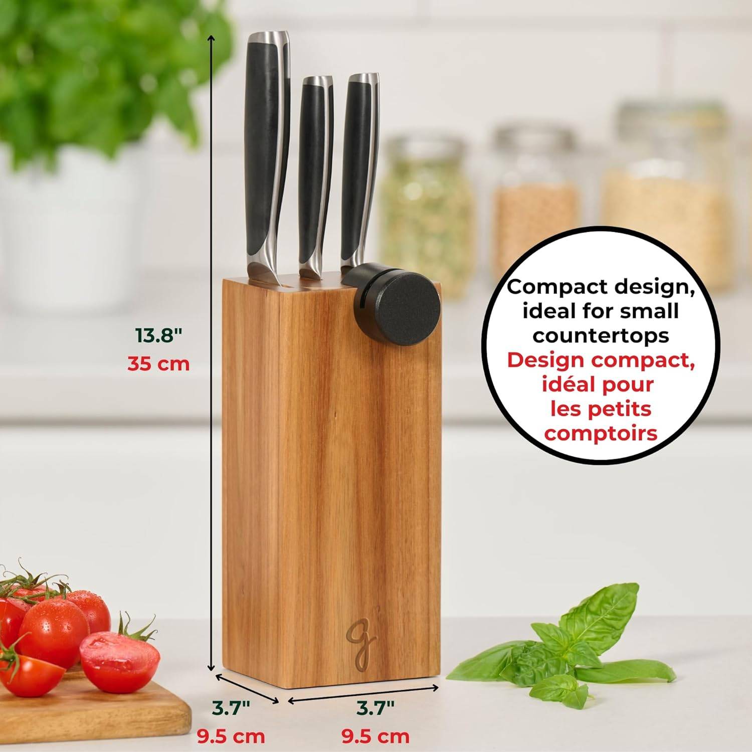 Starfrit Gourmet 6-Piece Kitchen Knife Set with Acacia Wood Blk - photo 3