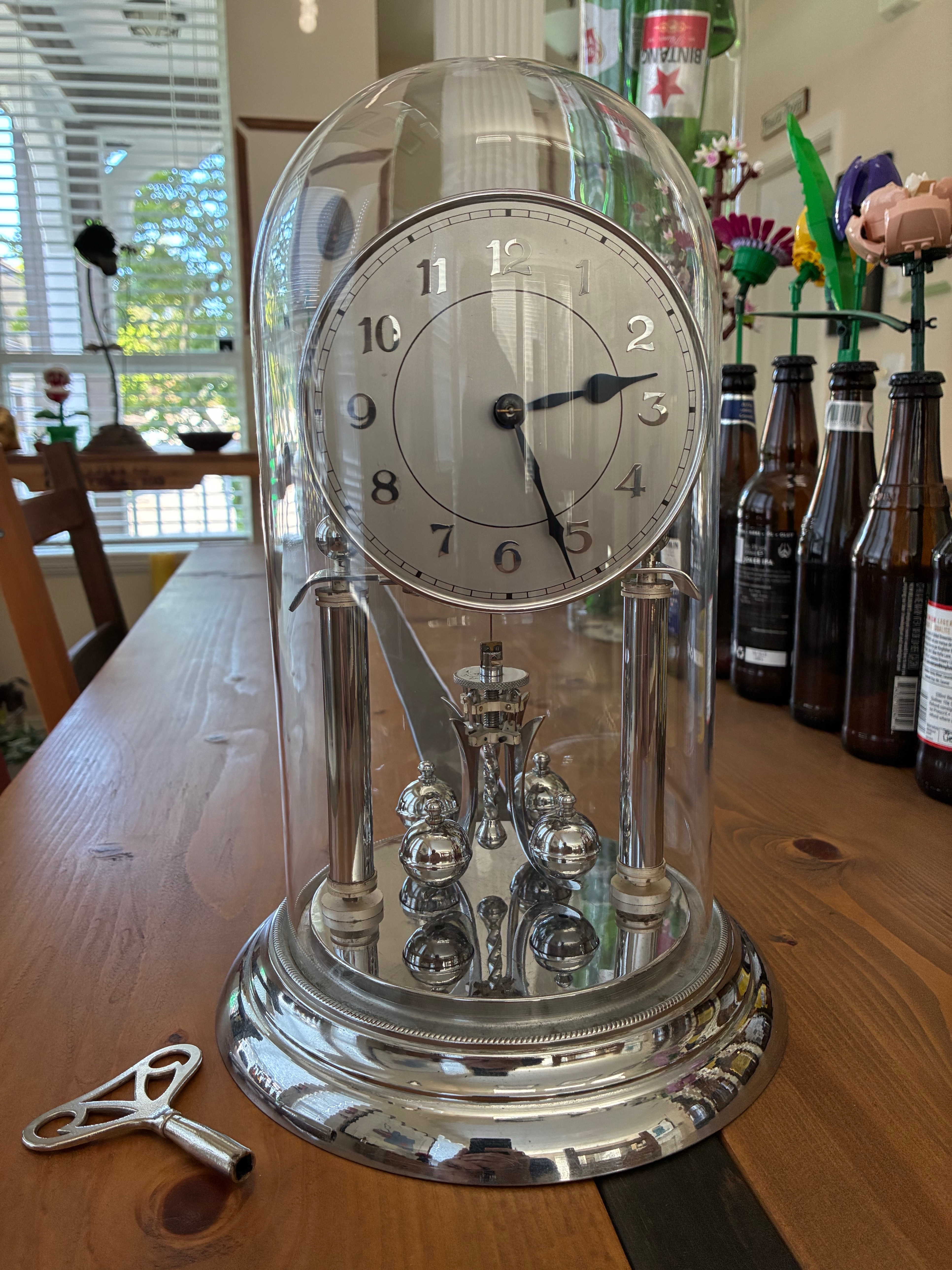 Vintage Glass Dome Clock