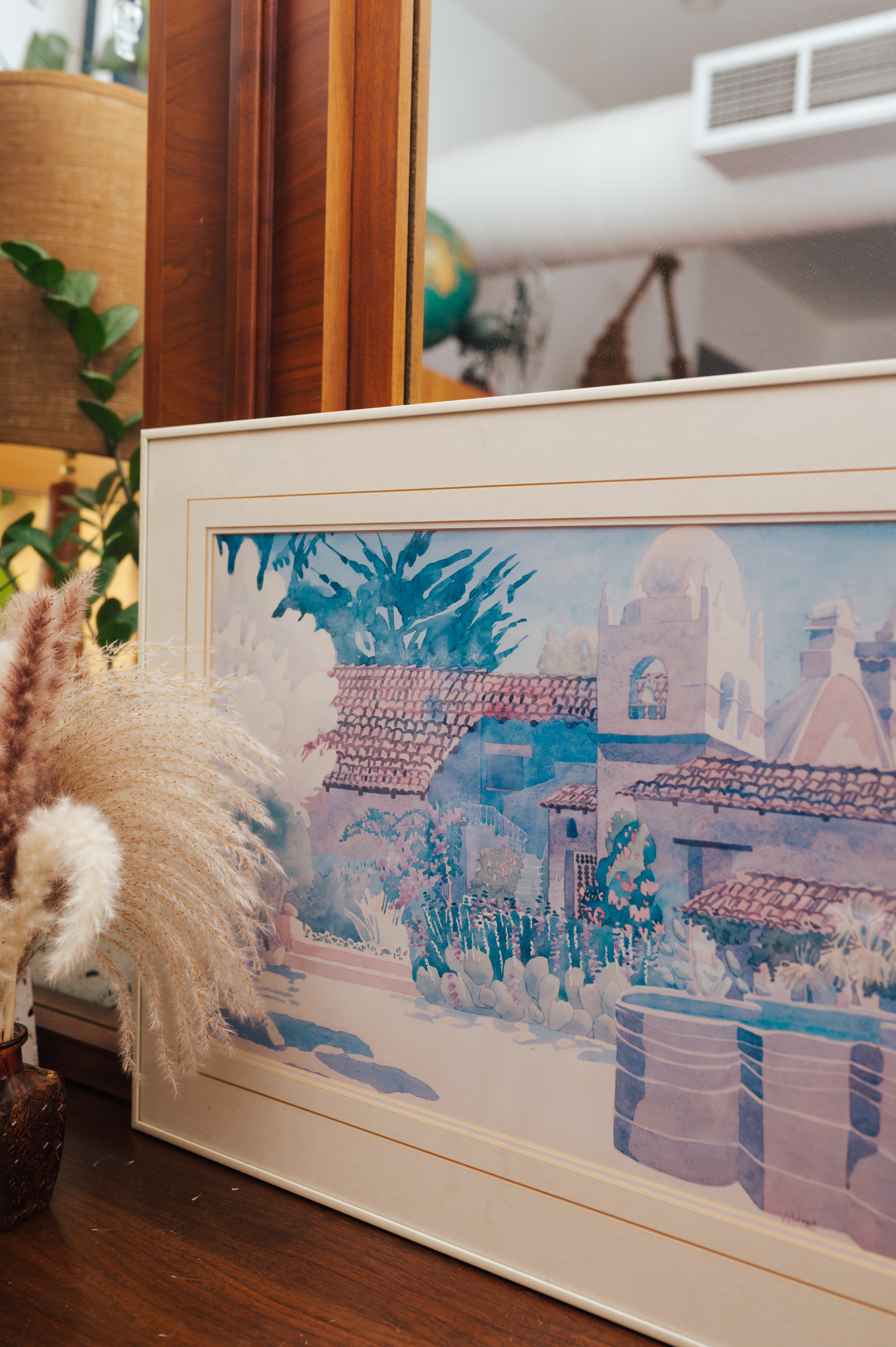 Framed Mediterranean Watercolour Print - photo 2