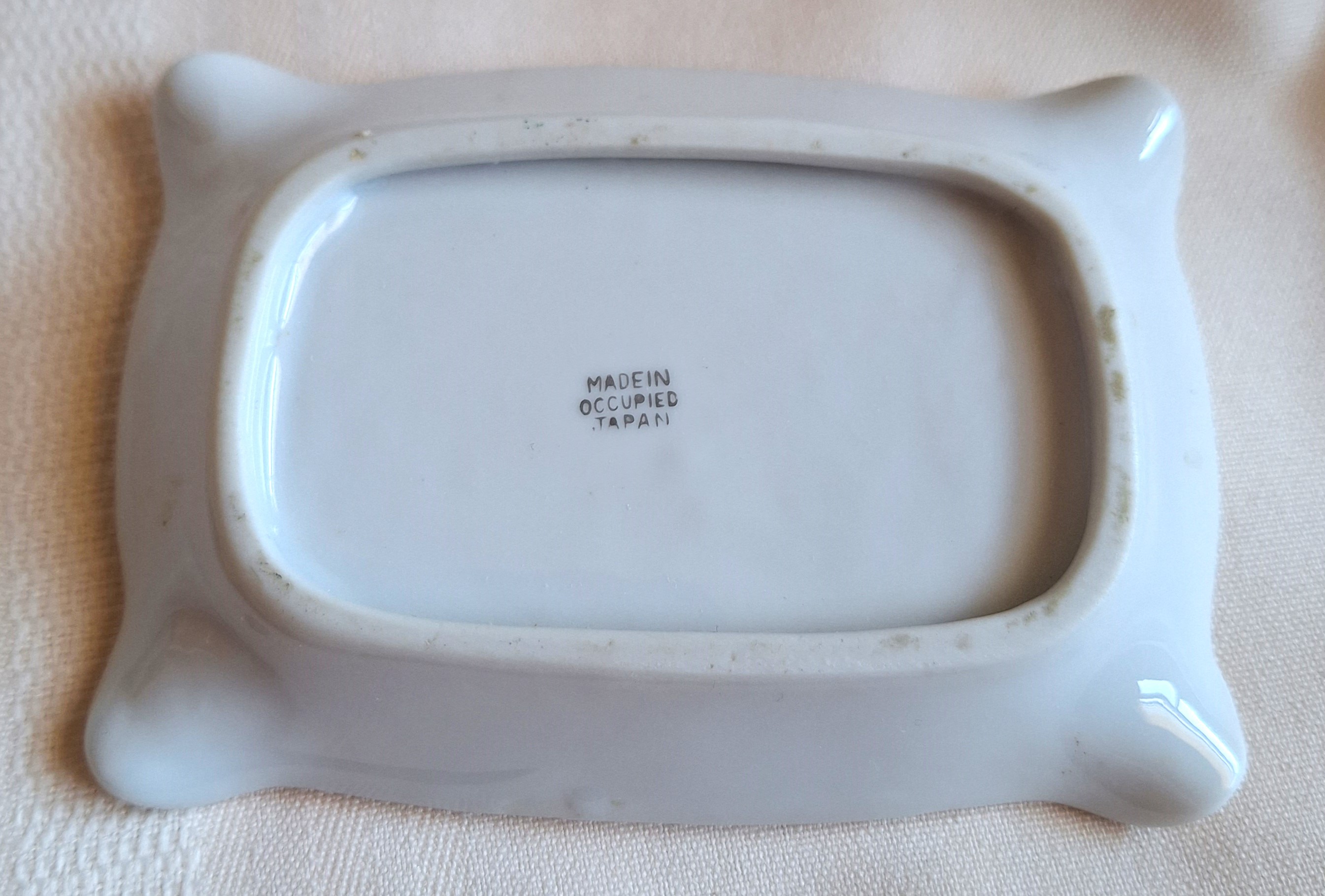Vintage Occupied Japan Ceramic FLORAL ASHTRAY 1945-1952 - photo 3