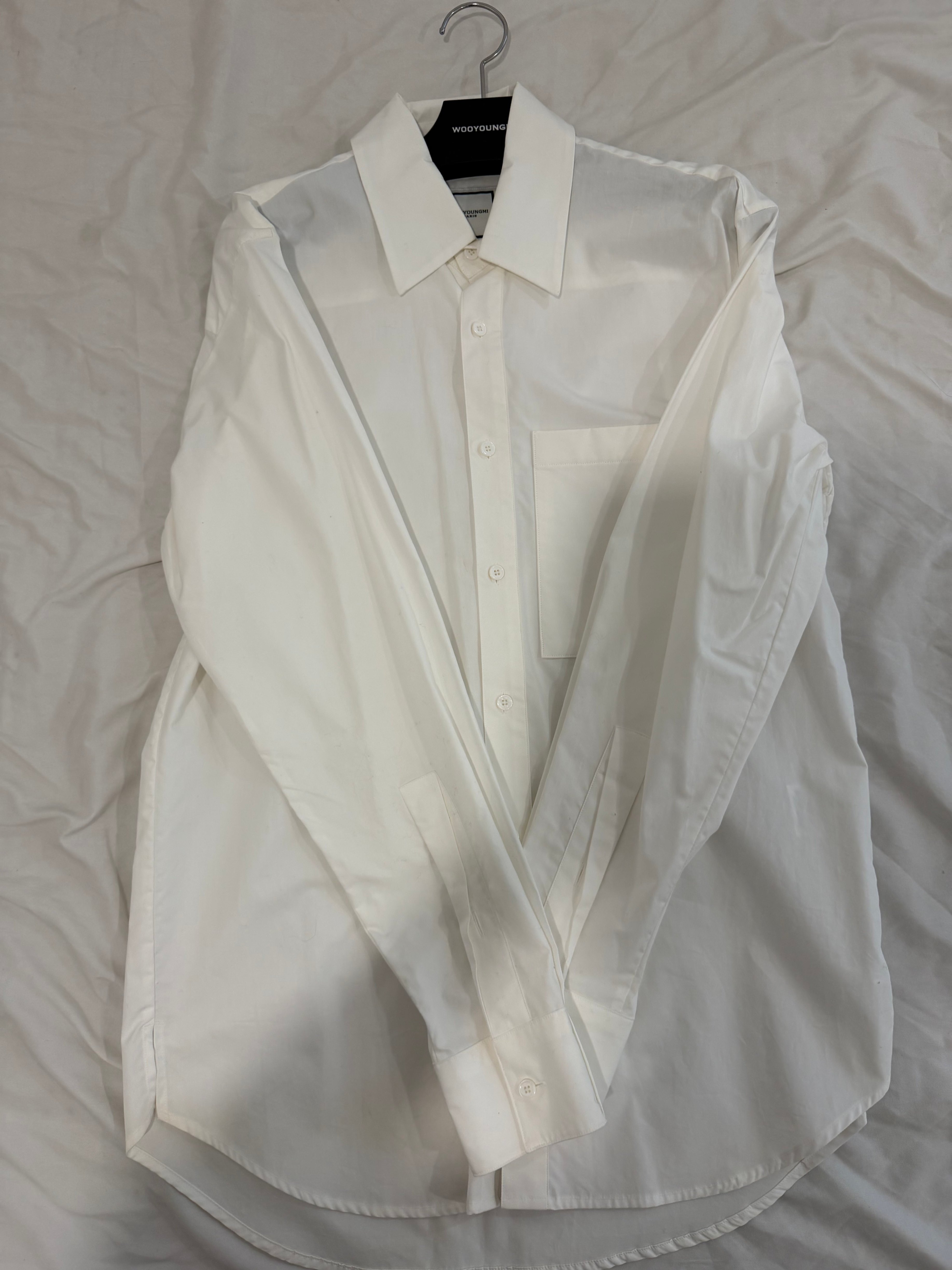 WOOYOUNGMI White Cotton Shirt – Size 44 – Made in Korea - photo 5