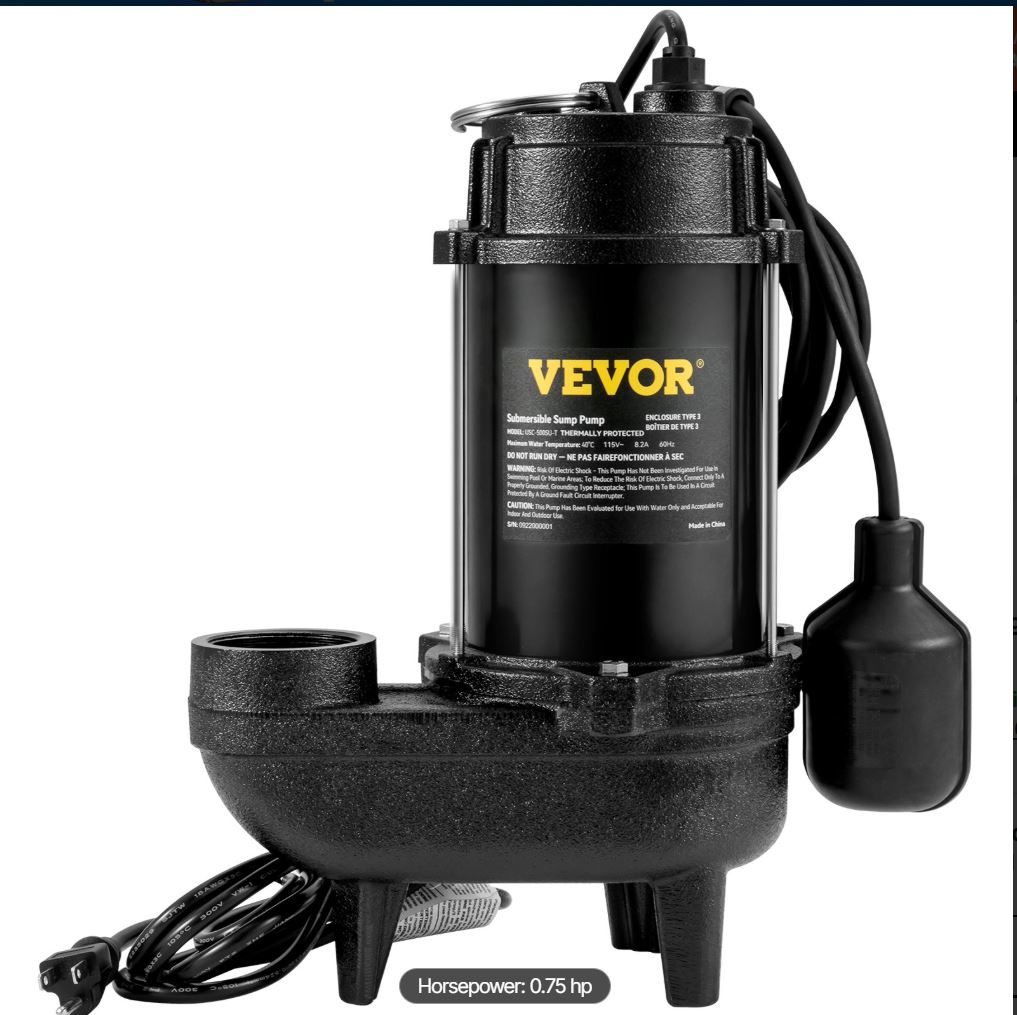 1/2 HP Cast-Iron Sewage Pump