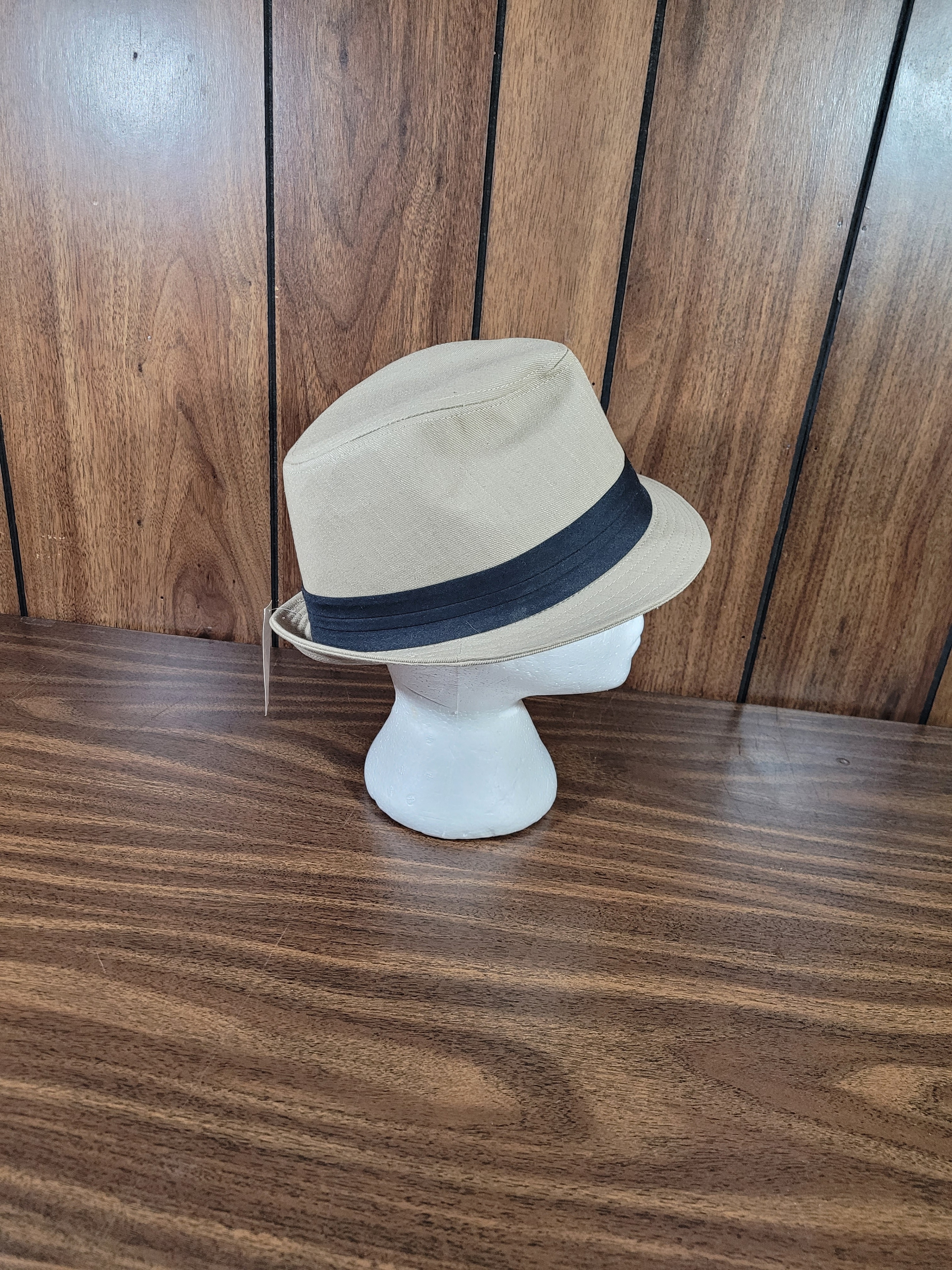 Tan Fedora Hat with Black Band - photo 4