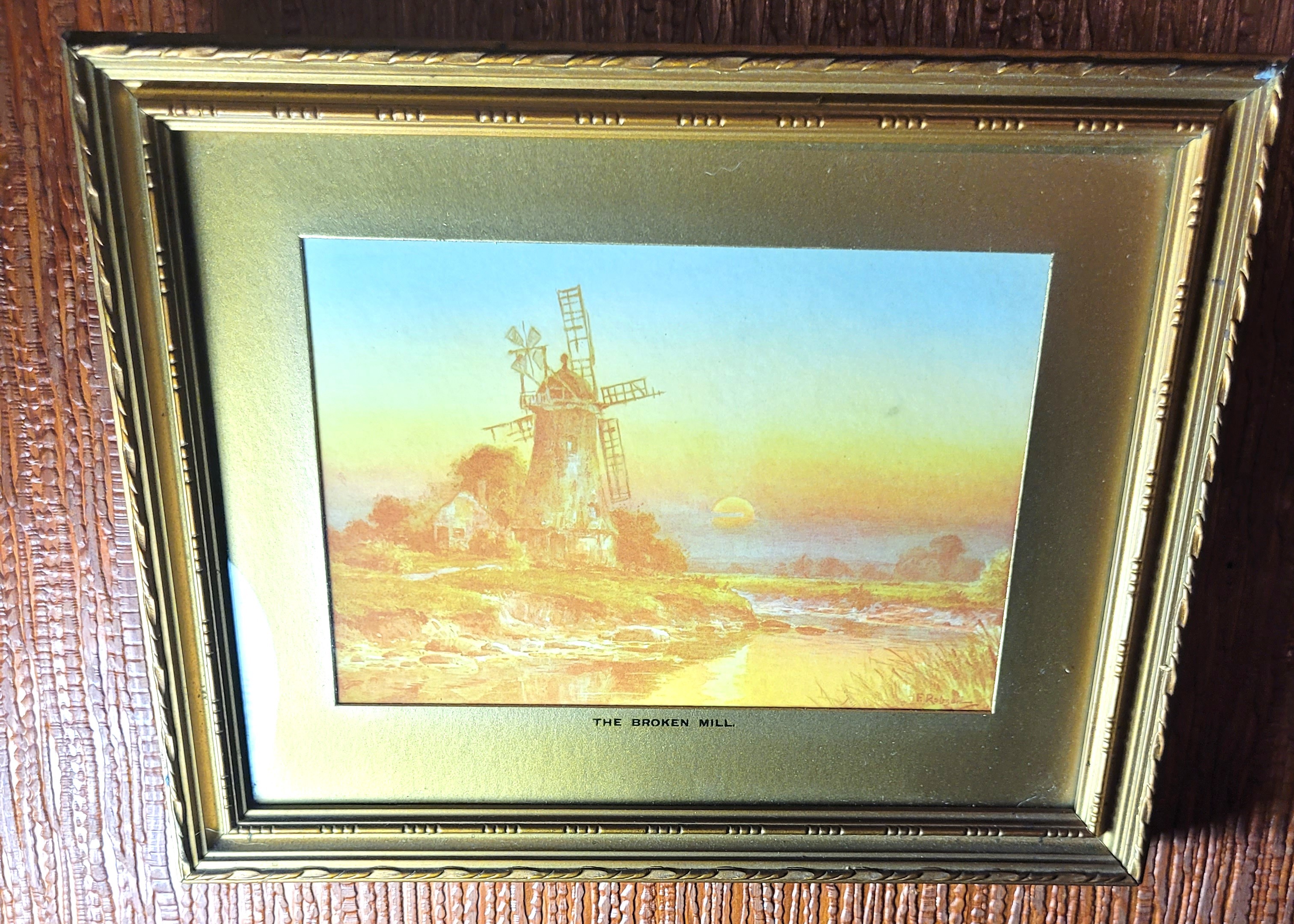 1940s Normill Framed Print The Broken Mill 4134 Made in England - photo 3
