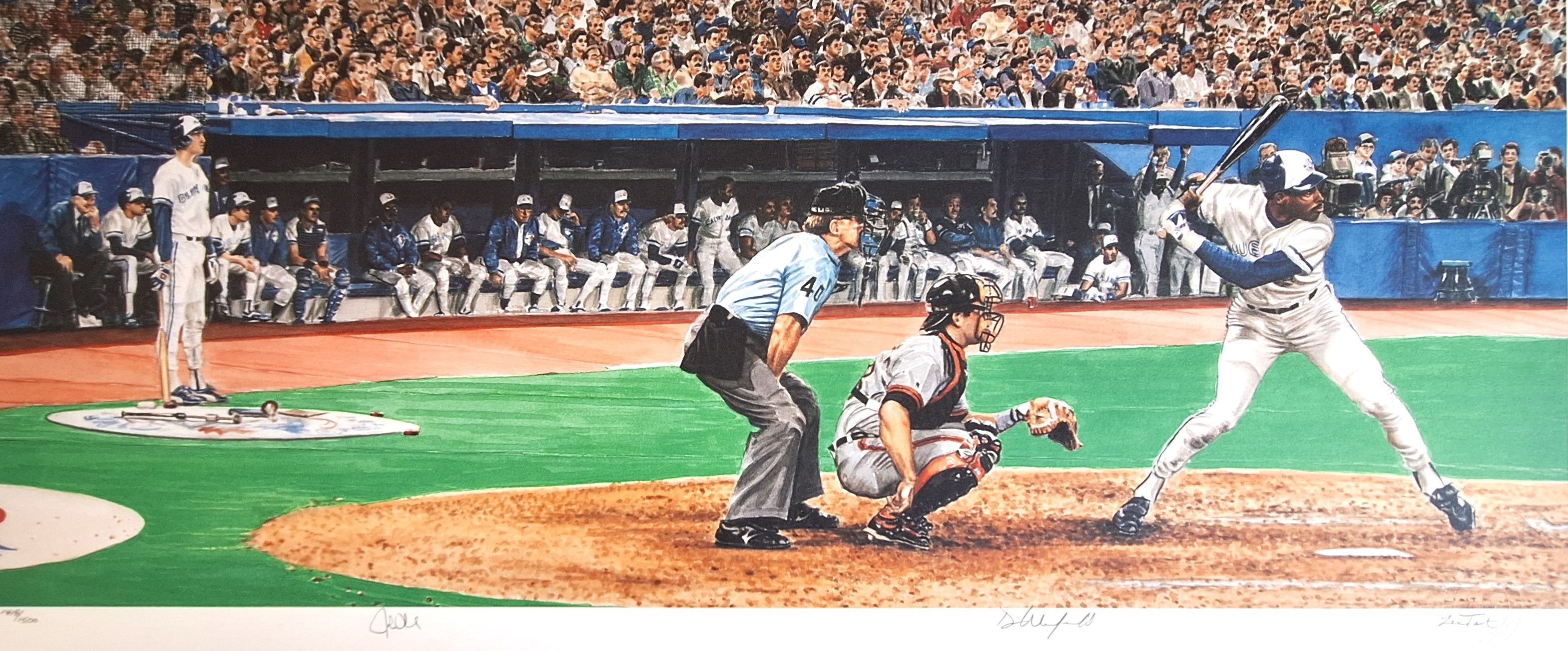 Les Tait "The Power & The Glory" L/E signed by Winfield & Olerud