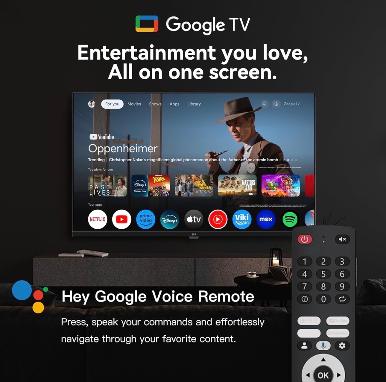 NEW: 43" Smart Google TV & Cast Dolby HDR10 Voice Remote - photo 4