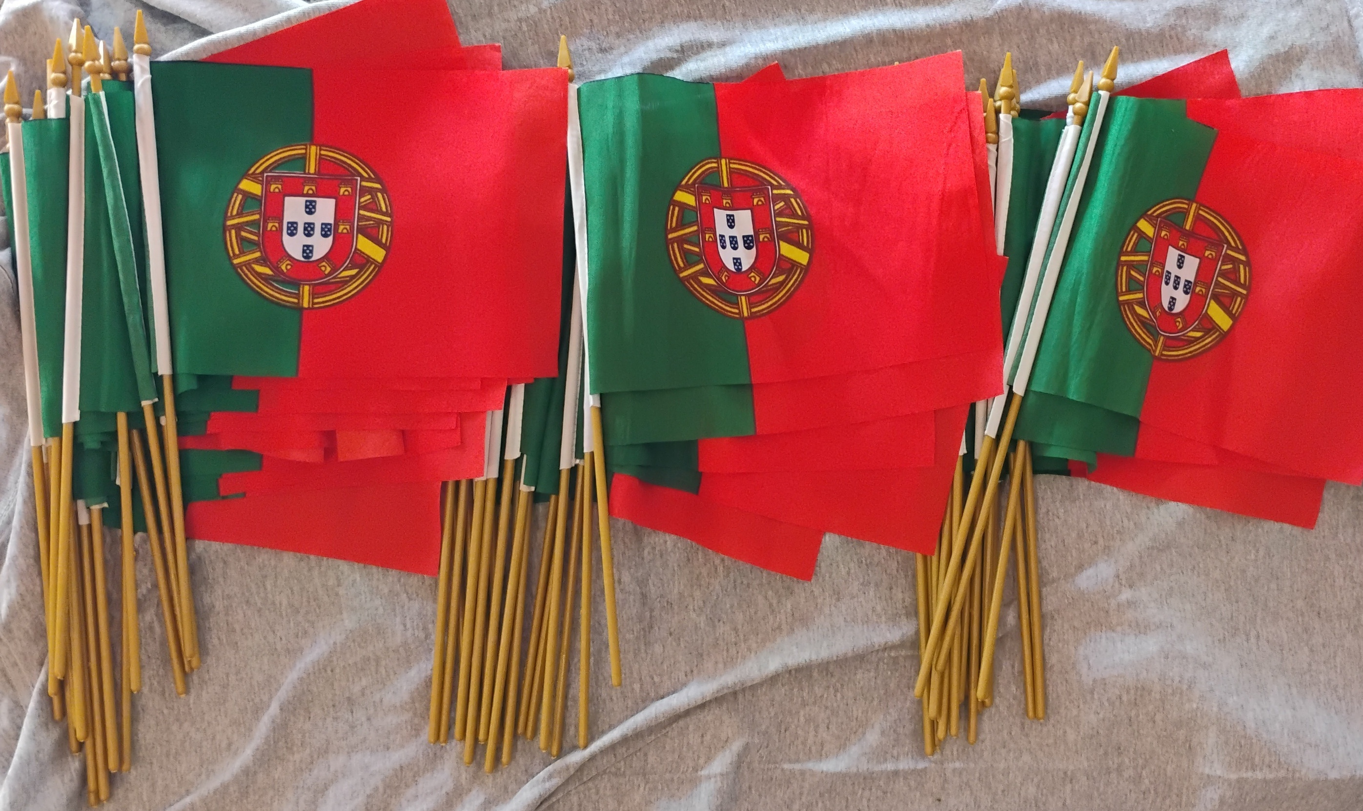 Bundle of 50 Miniature Portugal Flags With Stick World Cup 2026