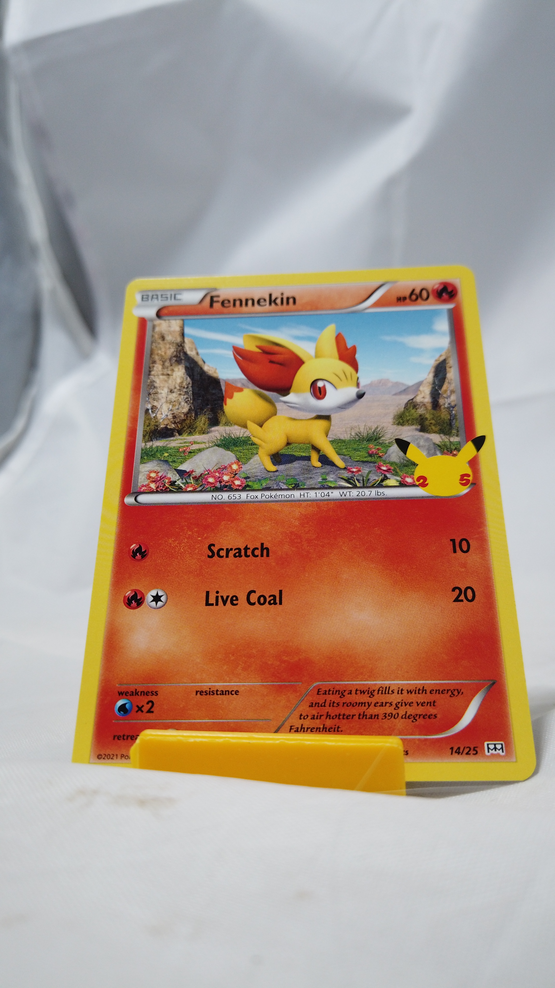 Pokemon Fennekin 14/25 McDonald's Collection 2021 None NM