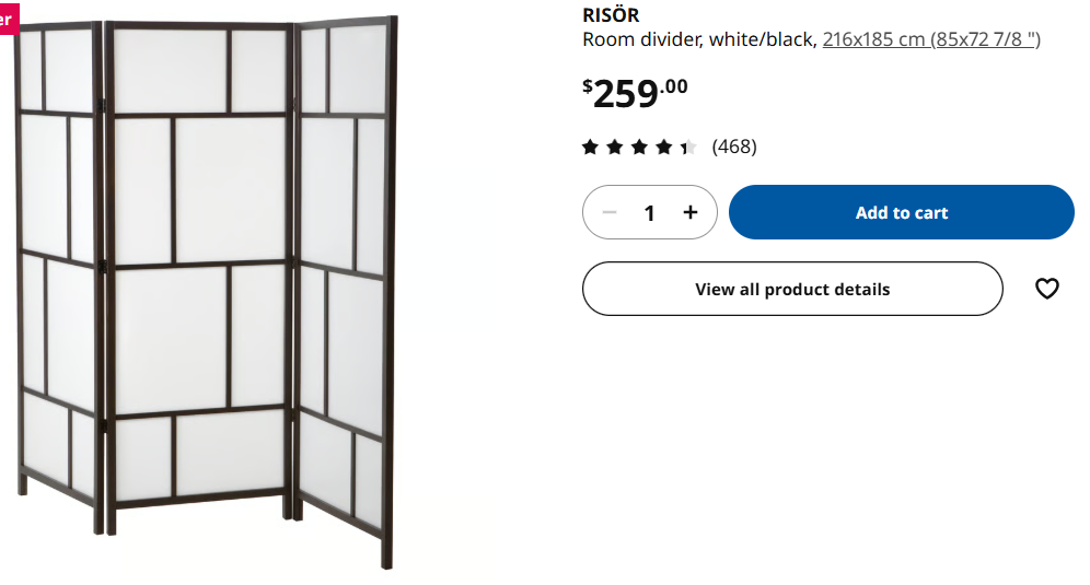IKEA RISÖR Room Divider - photo 3