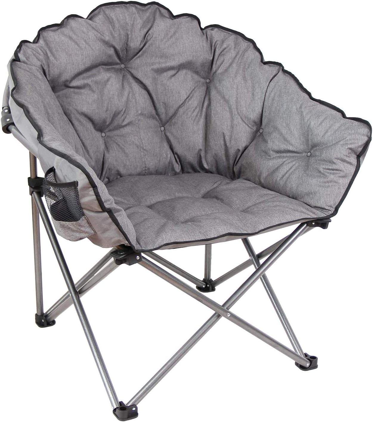 MacSports C932S-129 Padded Cushion Outdoor Folding Chair, Gray