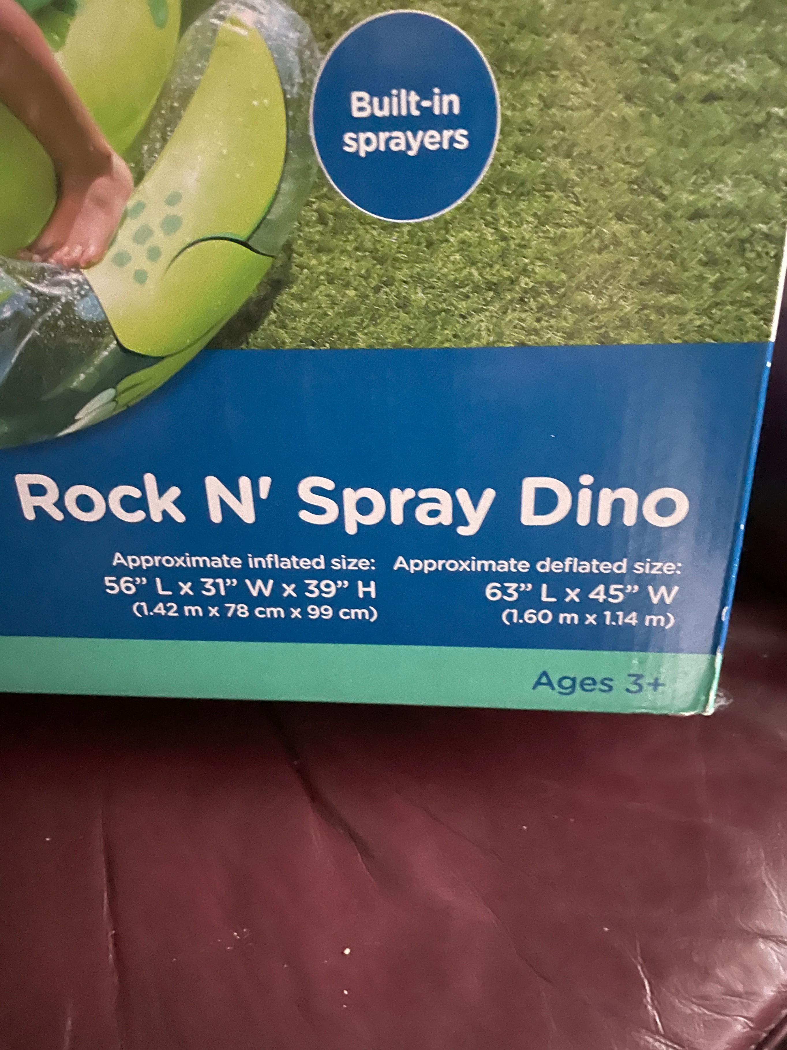 NEW - Dinosuar Inflatable Water Sprinkler, Green, 3-ft, - photo 2
