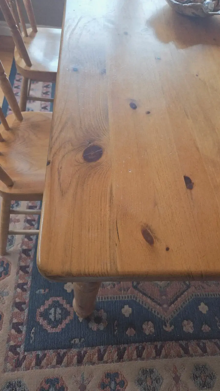 Solid Pine Dining Table Only – Rustic Farmhouse Style - photo 4