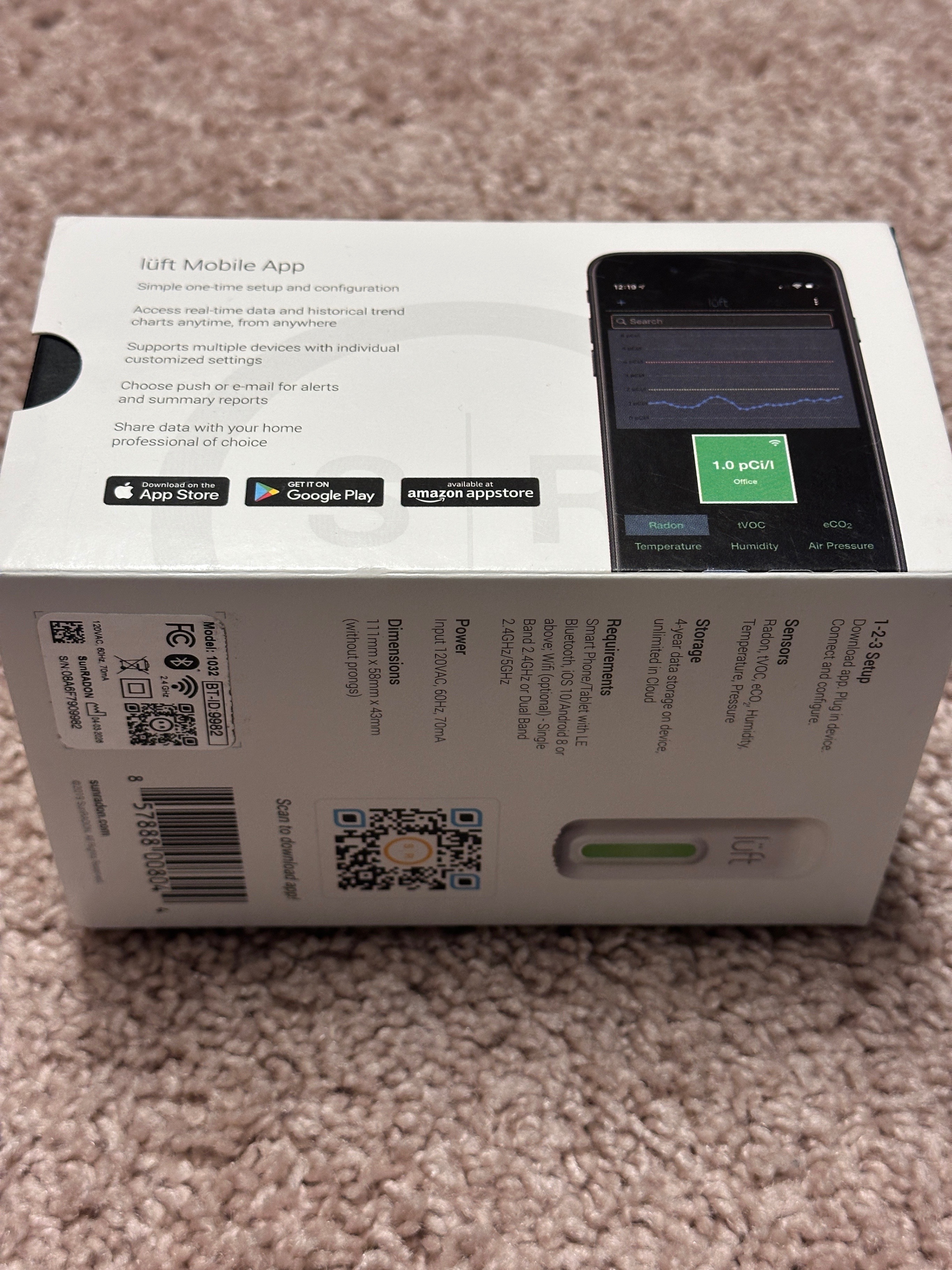 6-in-1 Air Quality Monitor Radon Detector VOC eCO2 Temp Humidity - photo 4