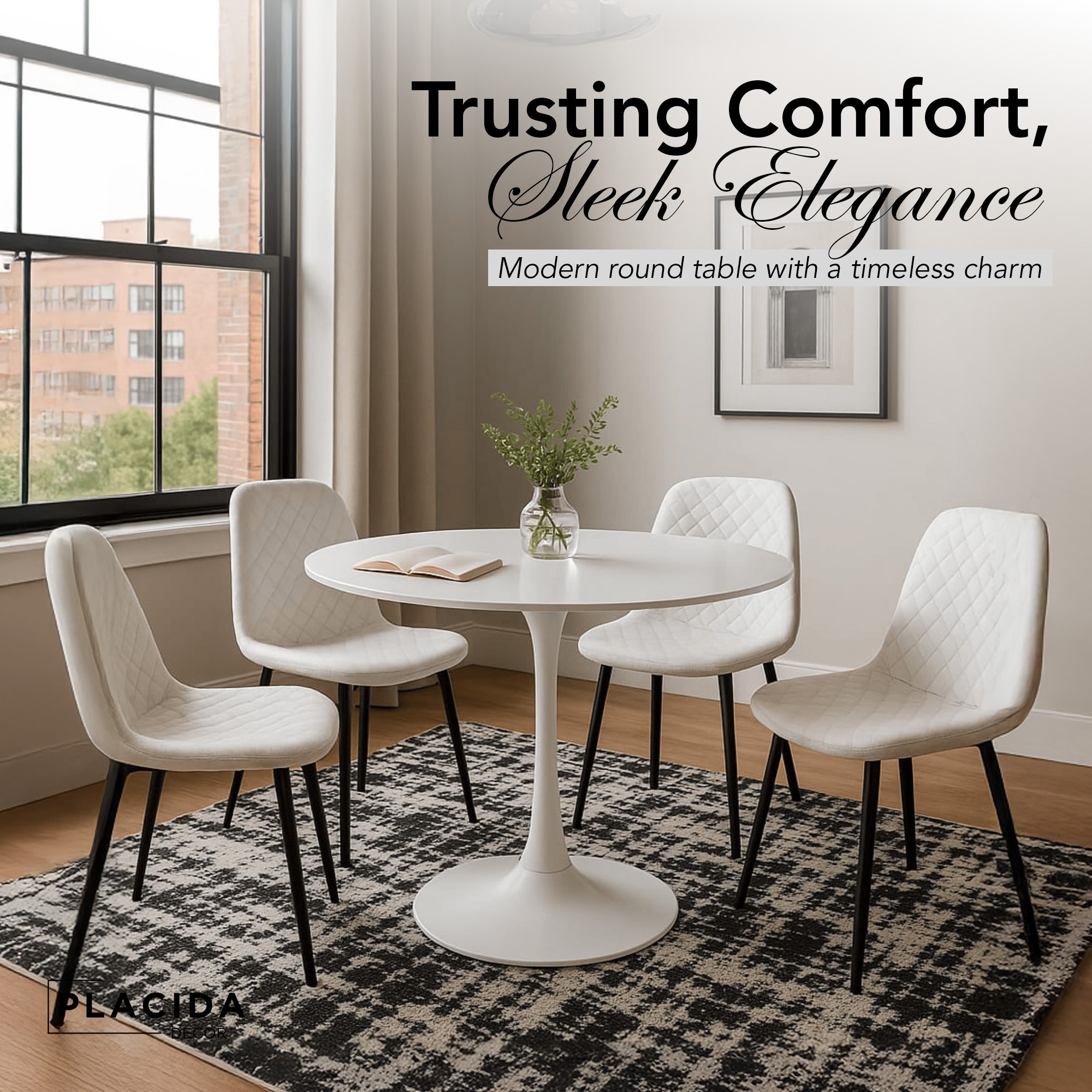 Modern 80cm Round Kitchen Dining Table | Clearance Sale