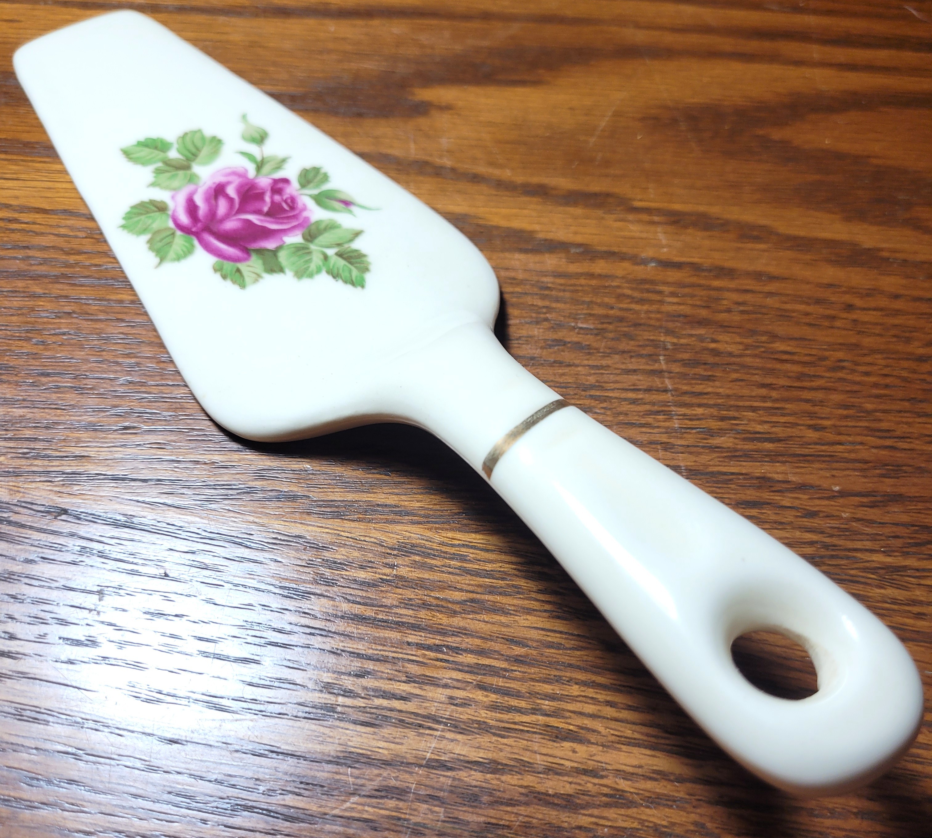 Circa 1970s Vintage Japan Porcelain Ceramic Cake Pie Server - photo 4