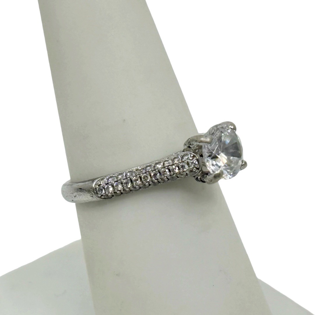 MMW Sterling silver cubic zirconia engagement ring - GM1207 - photo 3