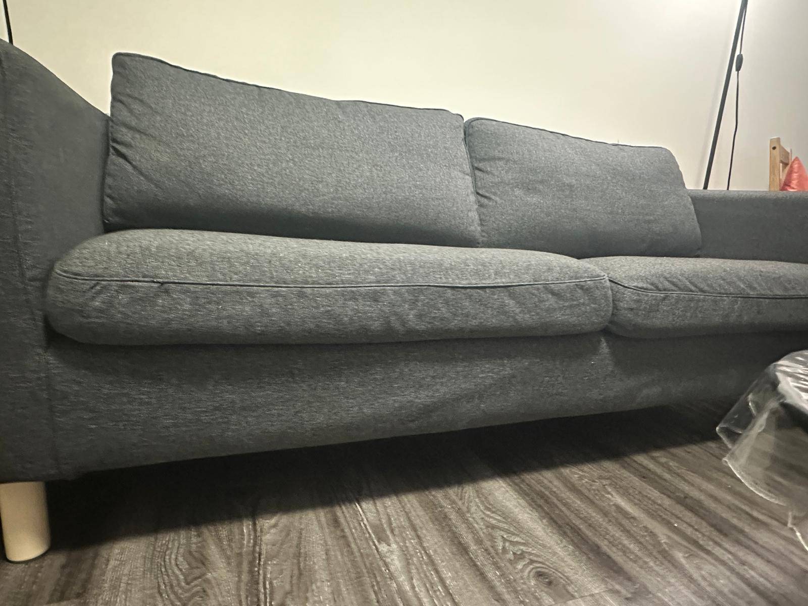 Grey 3-Seater Sofa - photo 2