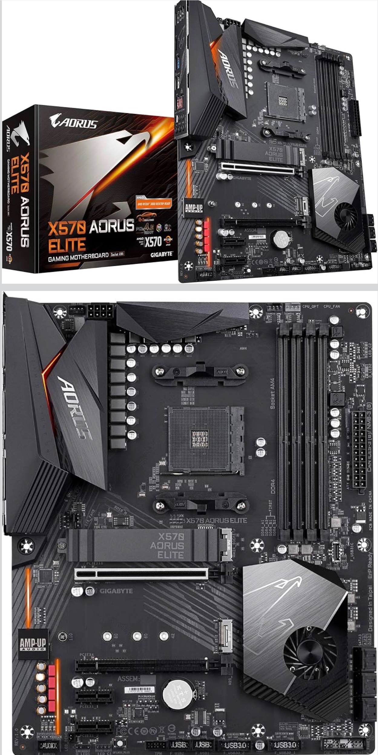 X570 AORUS Elite AMD Ryzen 3000/ATX/Realtek ALC1200/Front RGB