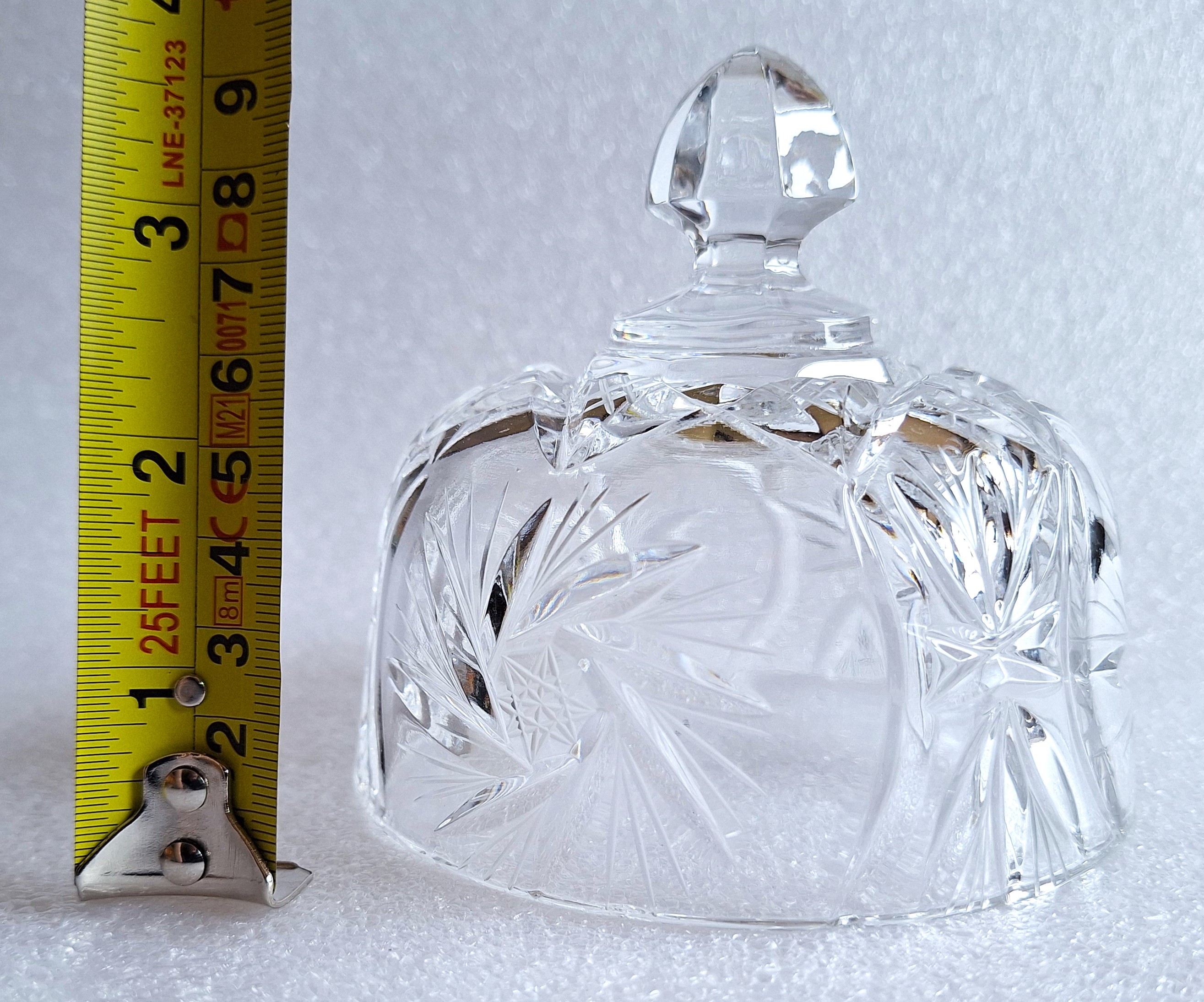 Beautiful Vintage Round Dome Pinwheel Crystal Cheese Cover Lid - photo 2