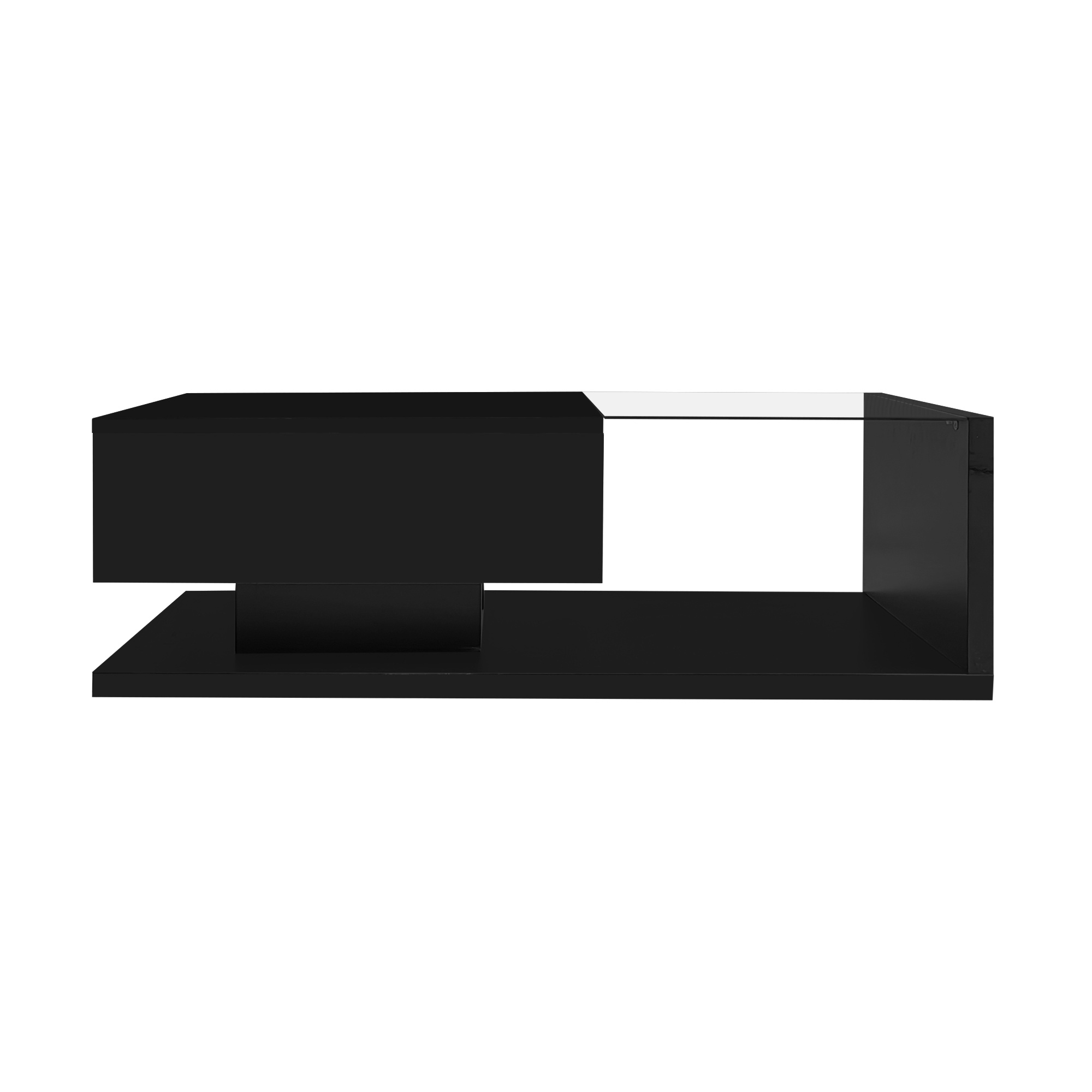Modern Black Lift-Top Coffee Table with Storage Drawer - photo 3