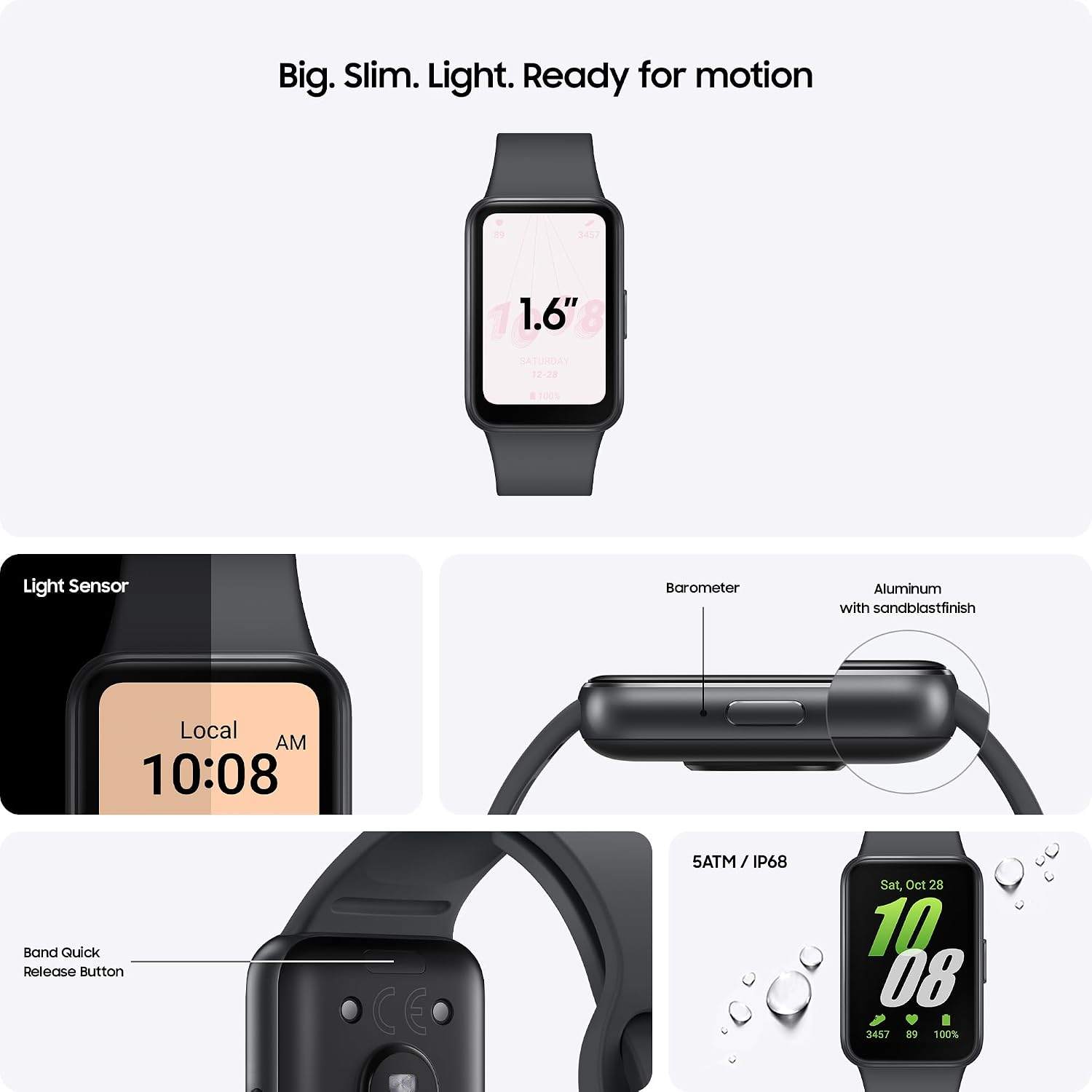 Samsung Galaxy Fit3 Smart Fitness Tracker – Grey – New Open Box - photo 2