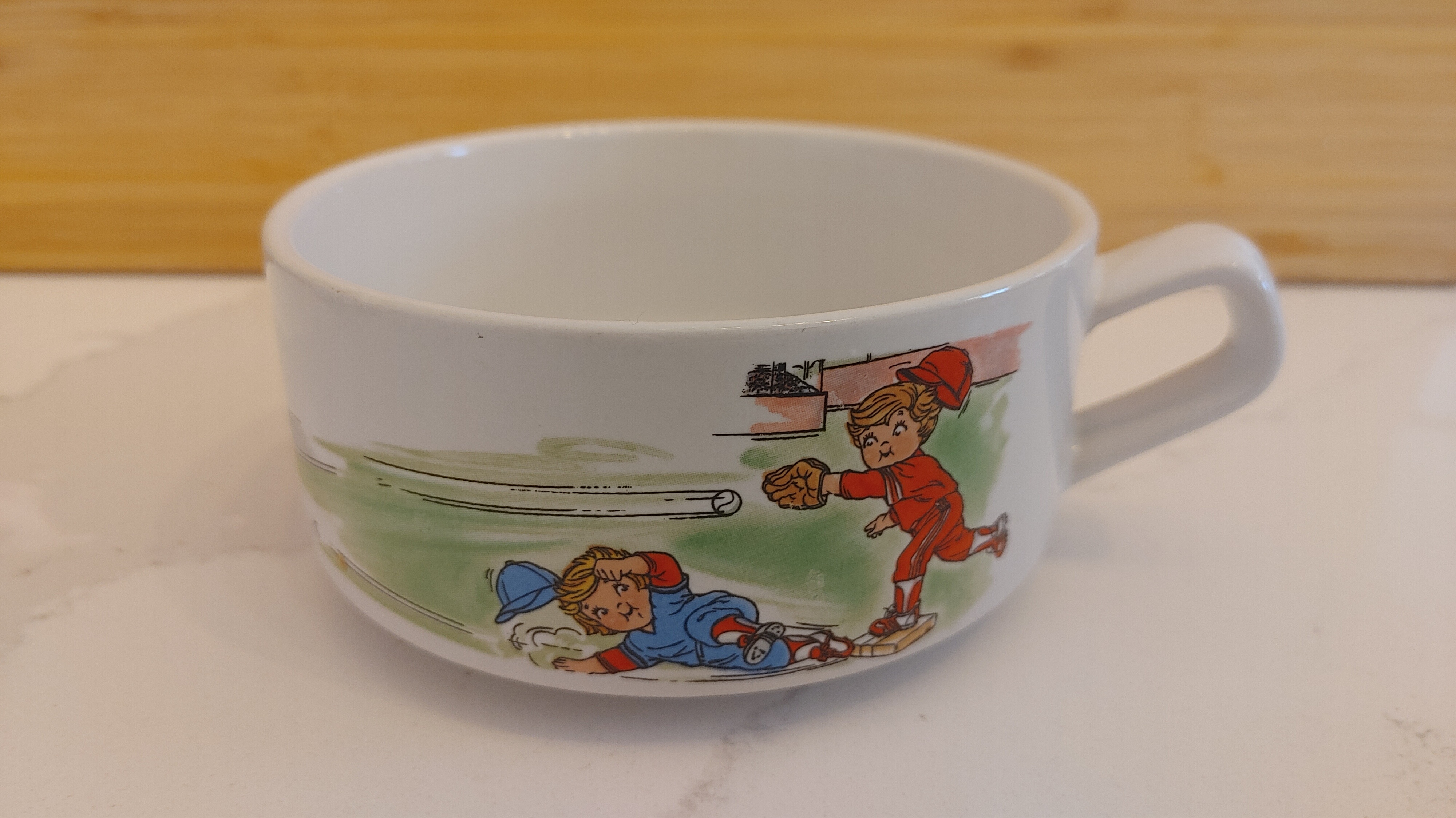 Set of 6 Vintage Soup Bowls with Children's Illustrations - photo 3
