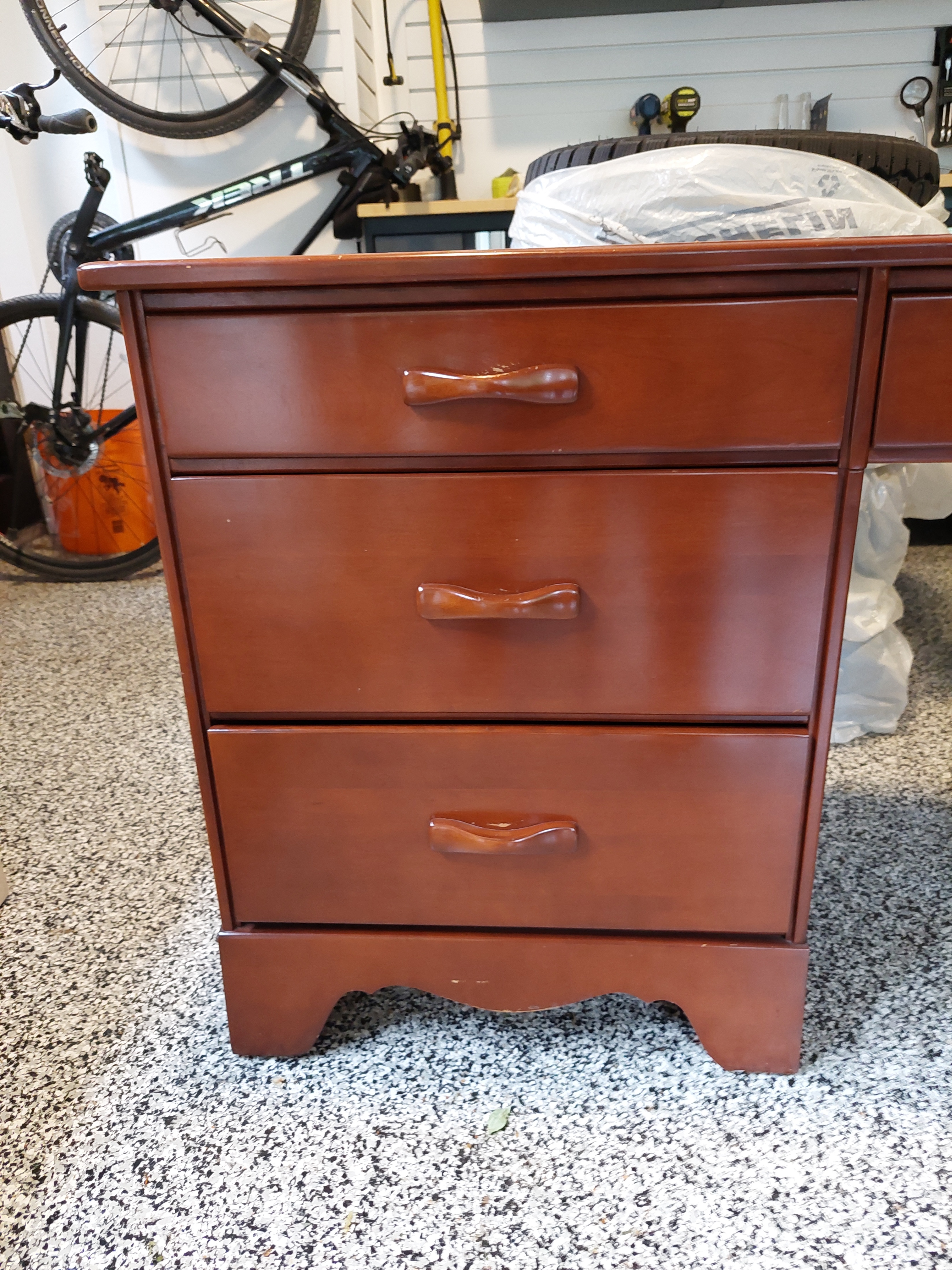 Wooden Desk with Drawers - photo 2