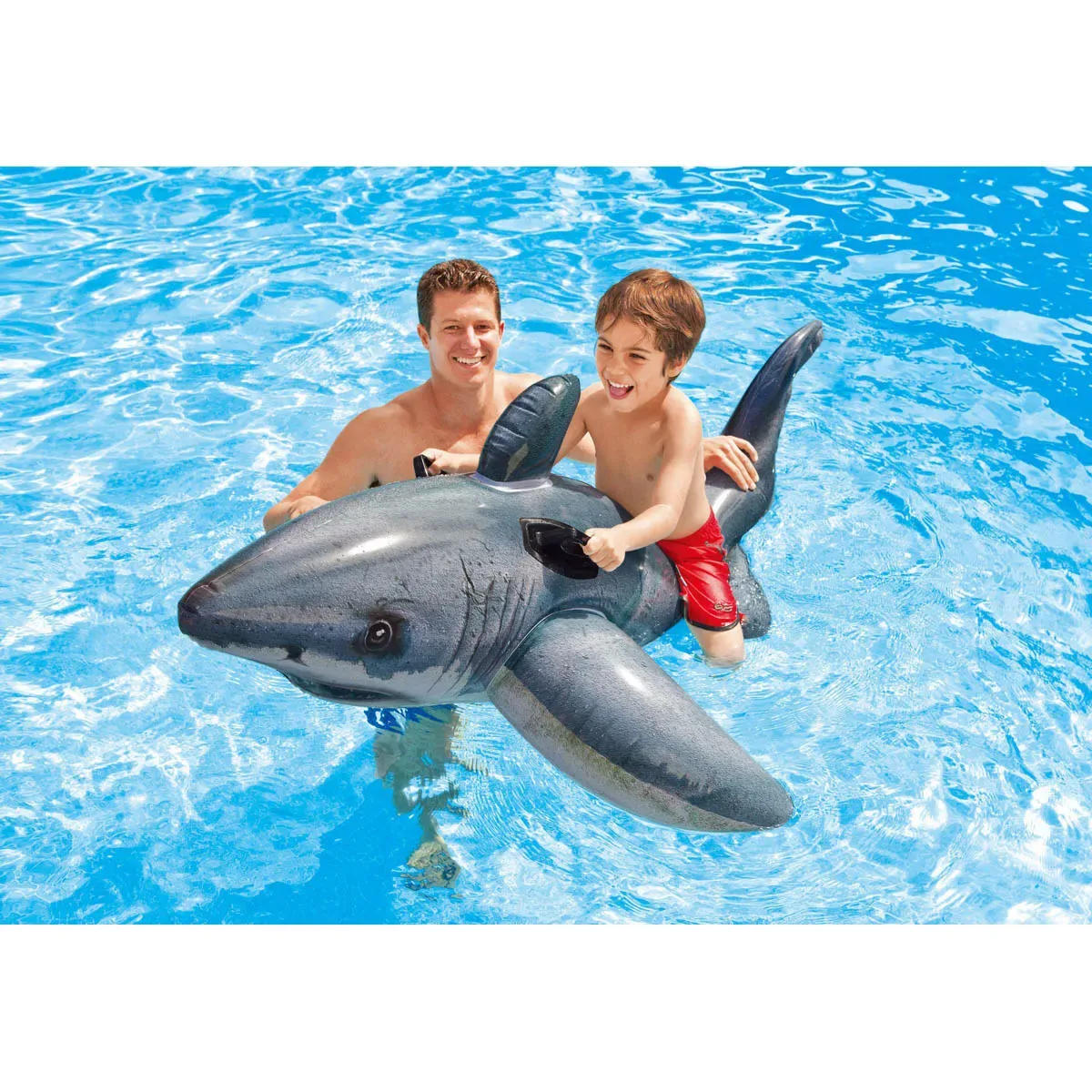 New Intex Great White Shark Inflatable Pool Ride On - photo 2