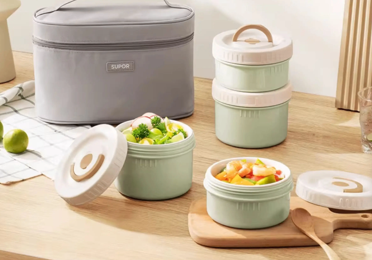 Insulated lunch box microwaveable ceramic bento box