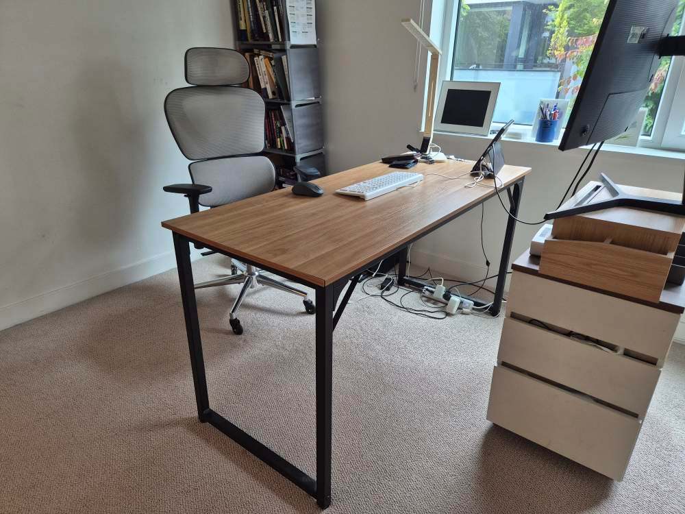 Office Desk + LED Desk Lamp Included