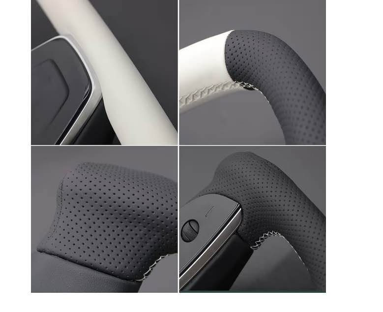 Leather Steering Wheel Cover Wrap for Tesla Model S - photo 3