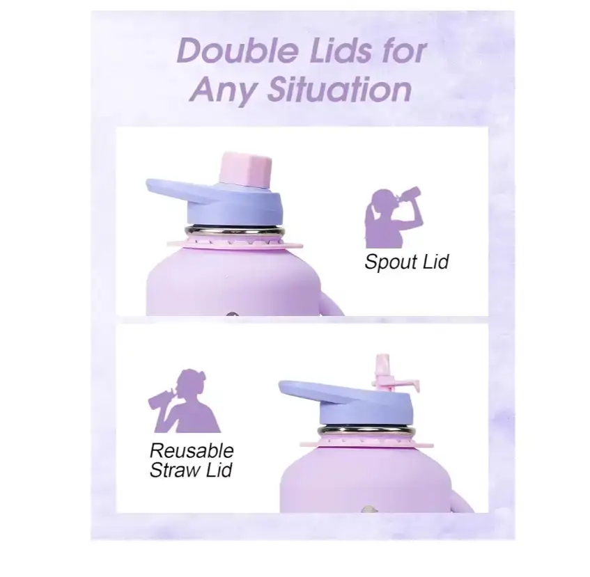 Coolflask 64 oz Water Bottle - Lavender - photo 3