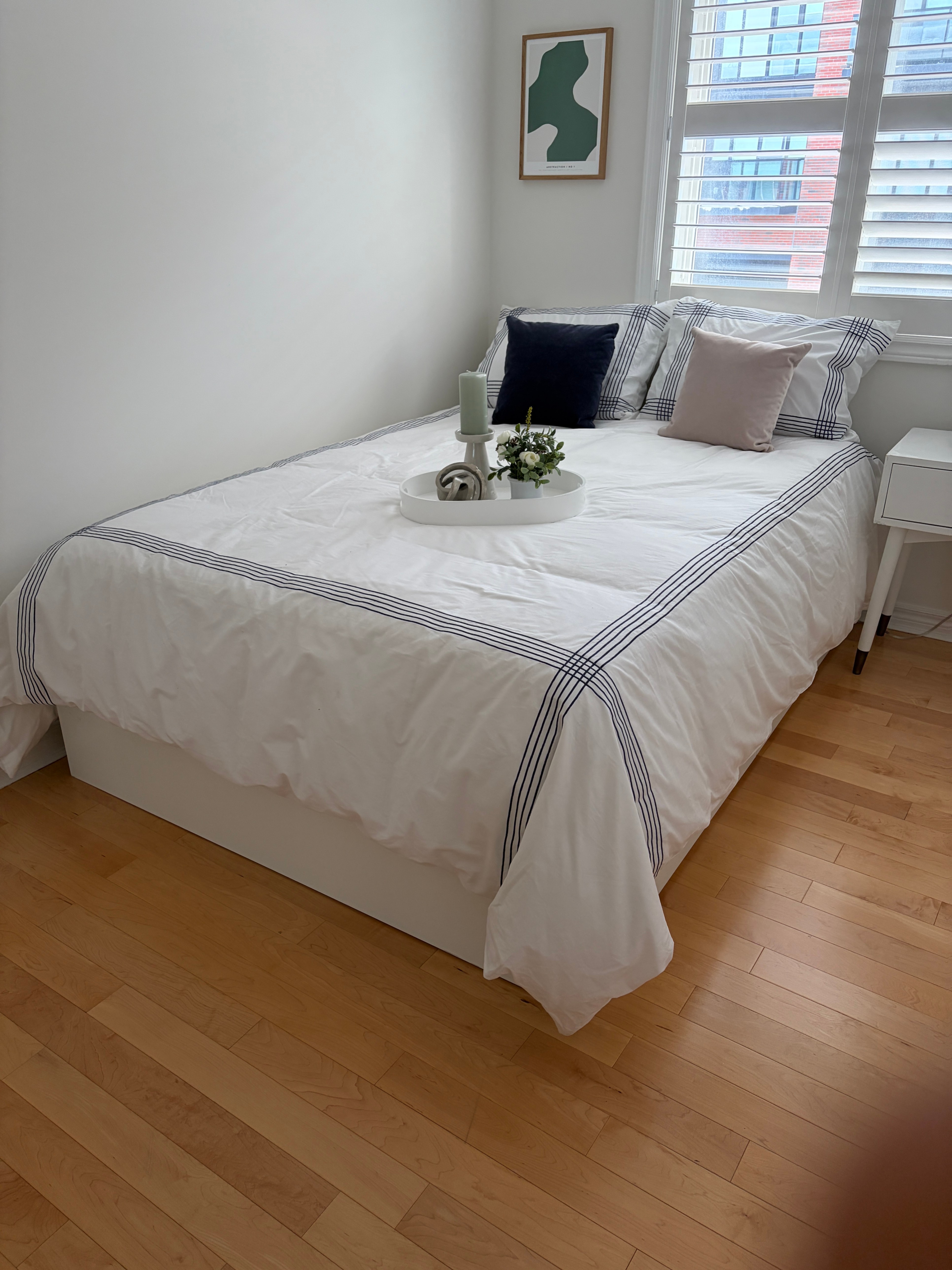 IKEA BRIMNES Bed Frame with Storage Drawers + mattress