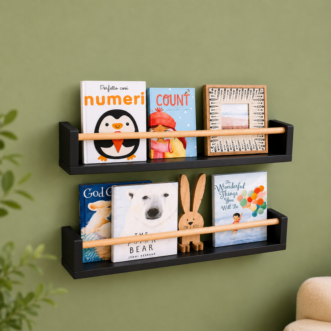 Montessori Nursery Bookshelf | Kids Display Shelf (Set of 2) - photo 3
