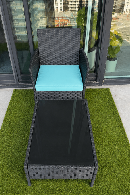 Balcony Patio Furniture Set — 2 Chairs + Coffee Table - photo 2