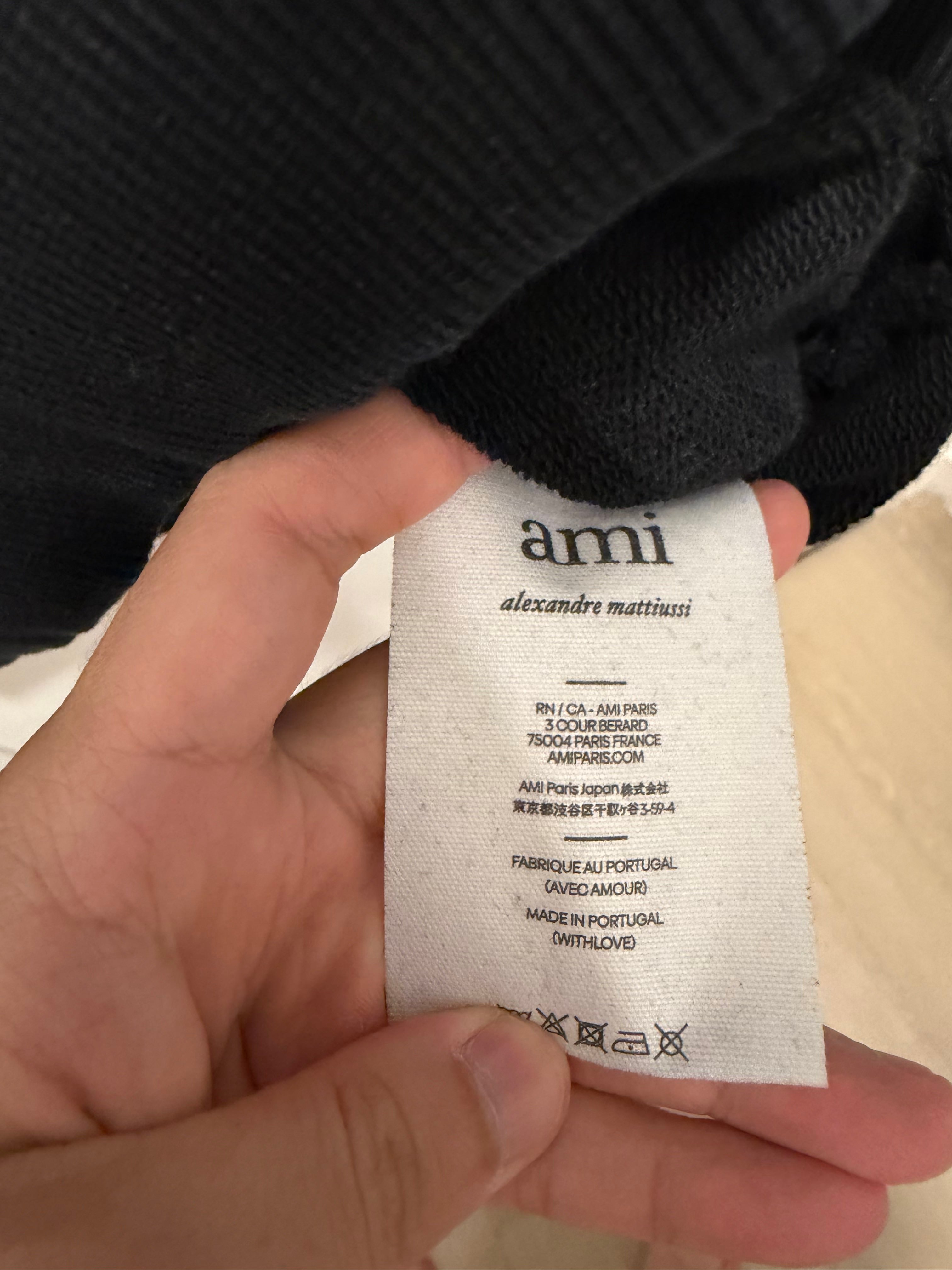 AMI Paris Ami de Coeur Hoodie – Black – Size S - photo 5