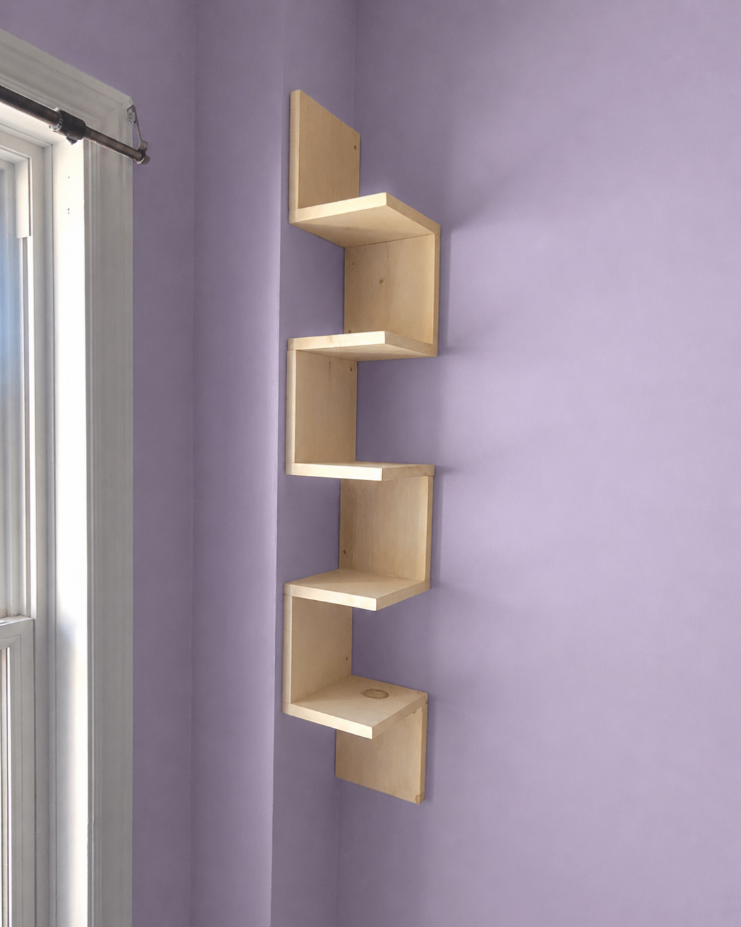 5 Tier Wall Mounted Zig Zag  Shelf for Plants, Display, Books... - photo 2