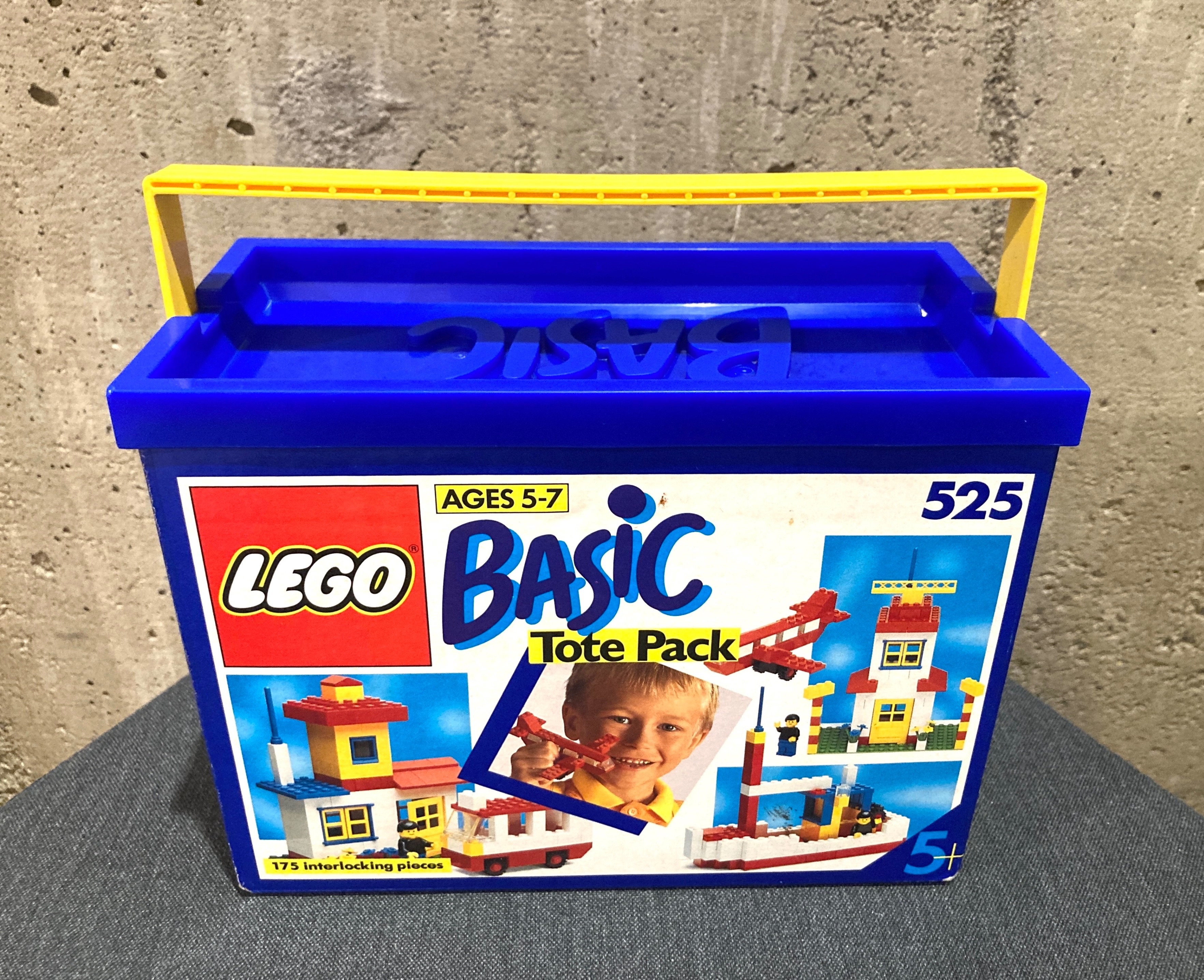 *NEW* VTG 1990 LEGO Basic Tote Pack 525 Building Set Sealed Rare