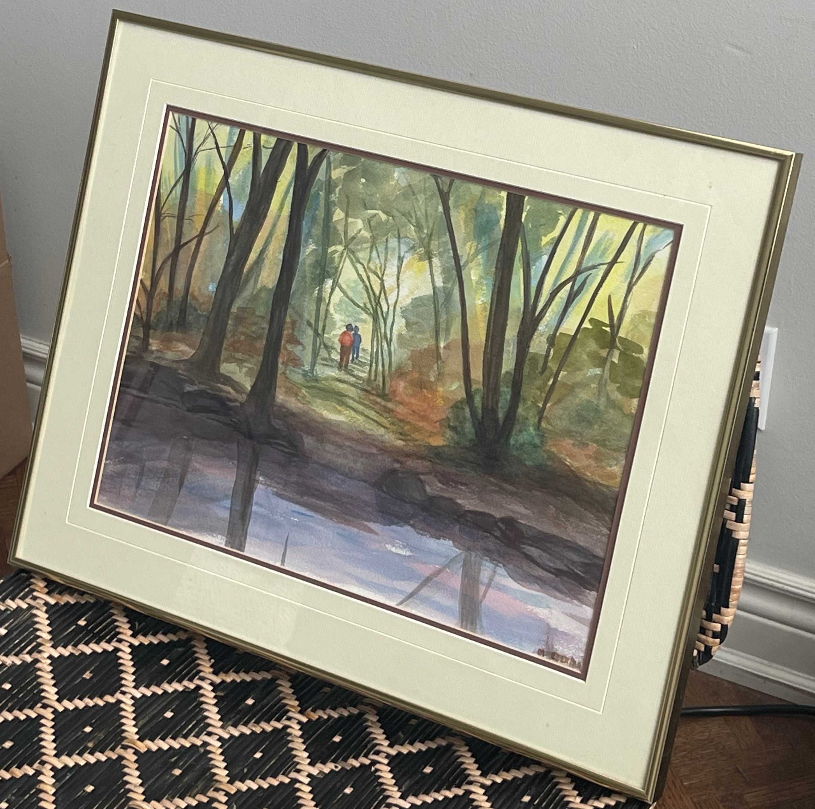 Original Framed Landscape Watercolour Painting – Signed 1999 - photo 2