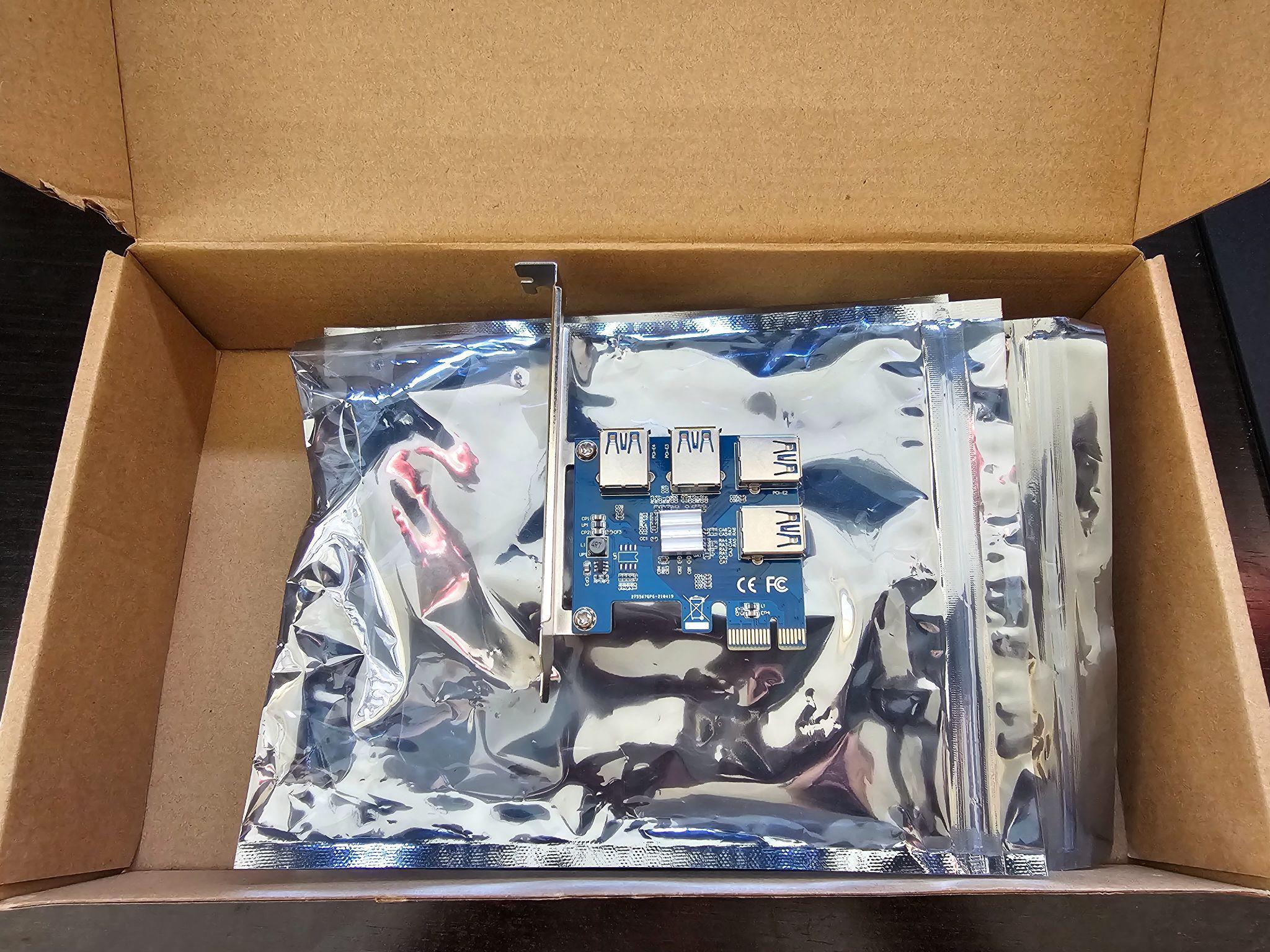 PCIe 1x to 4x USB adapter