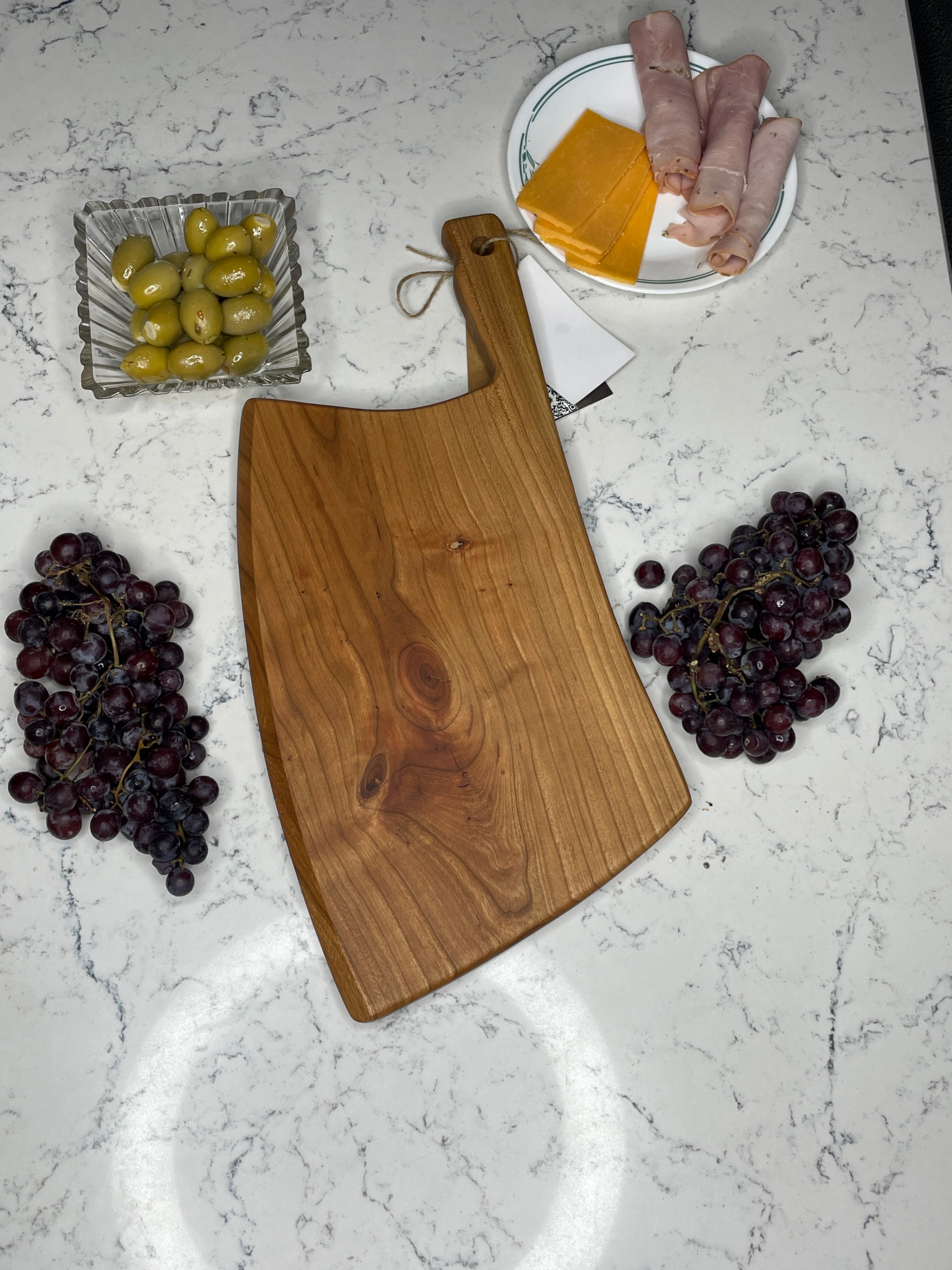 Butcher’s Cleaver Live Edge Cherry Charcuterie Board #11
