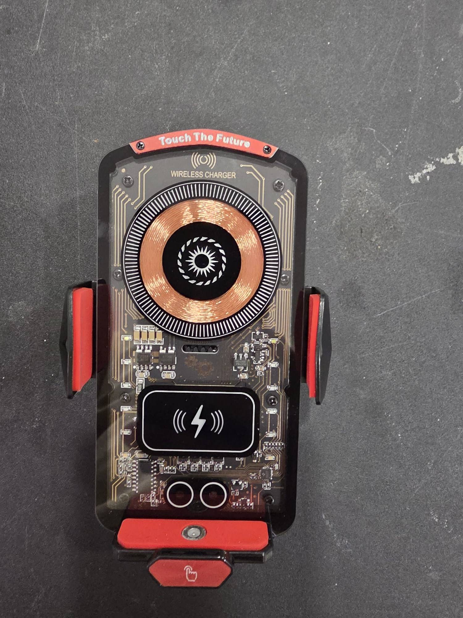 Cyberpunk Transparent 15W Wireless Car Charger Mount - photo 2