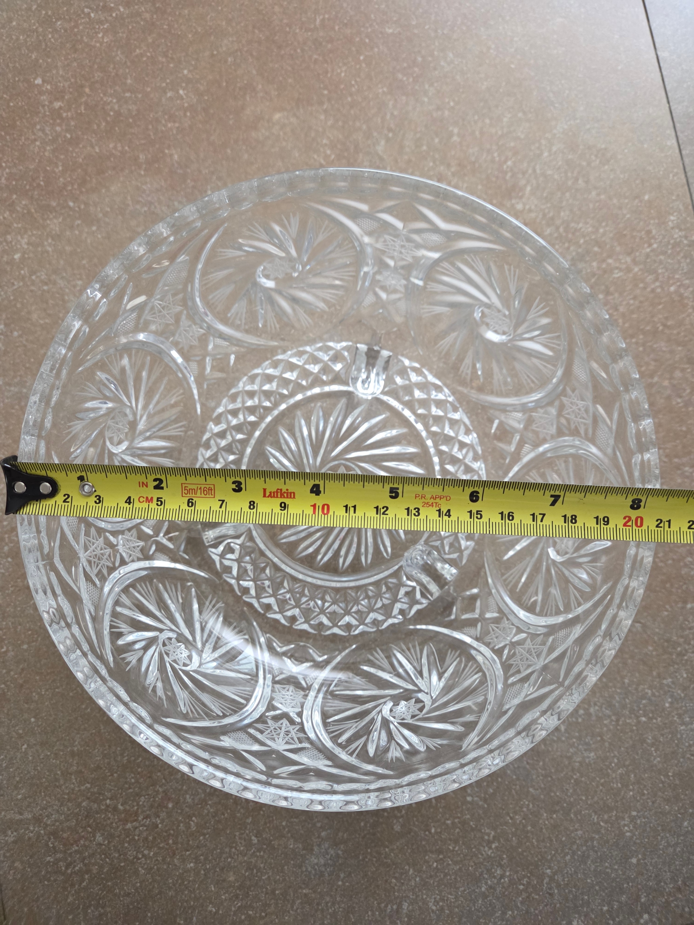 Vintage Bohemian tri-footed crystal bowl - photo 4