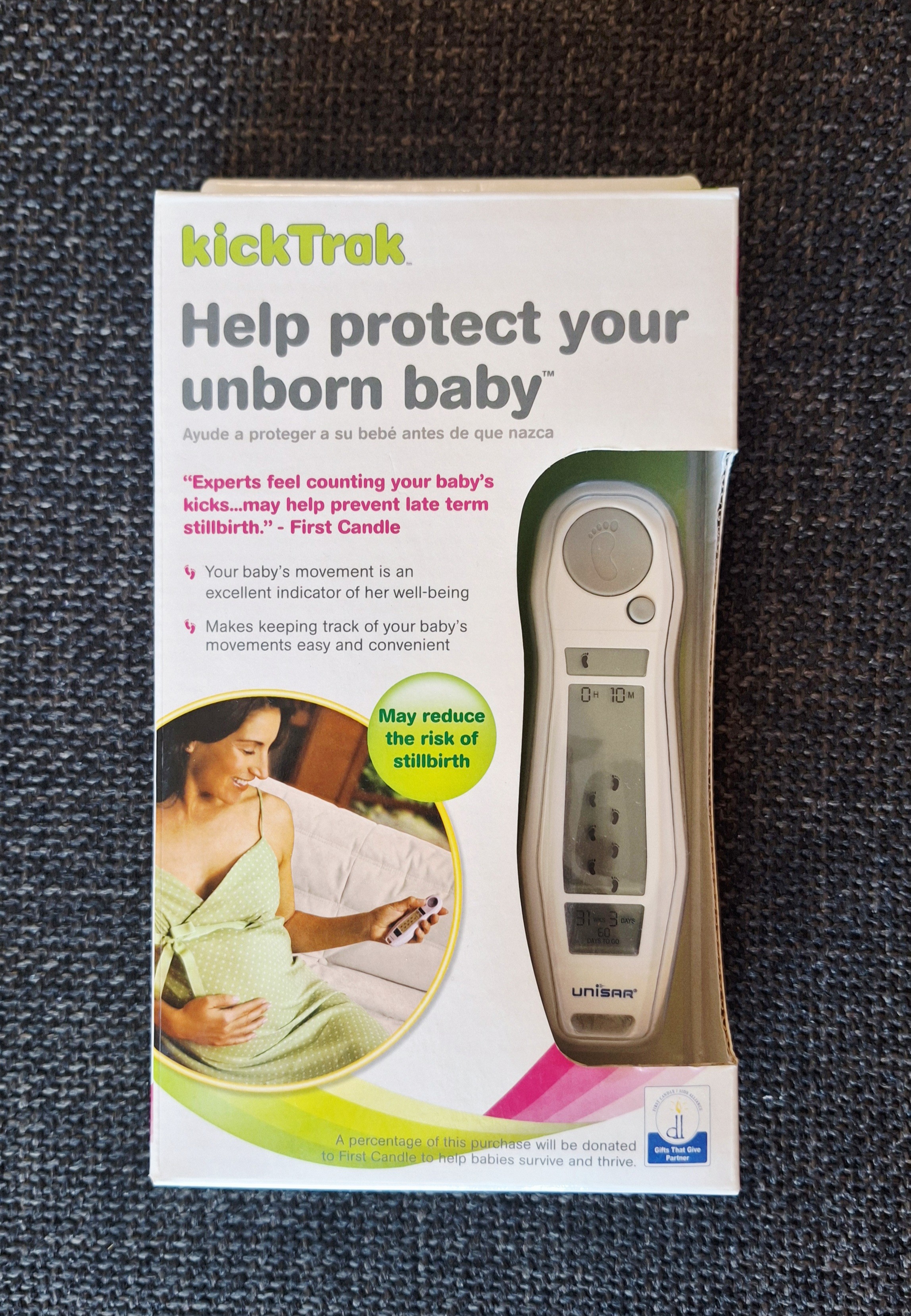 KickTrak Baby Kick Monitoring System by Unisar – New in Package