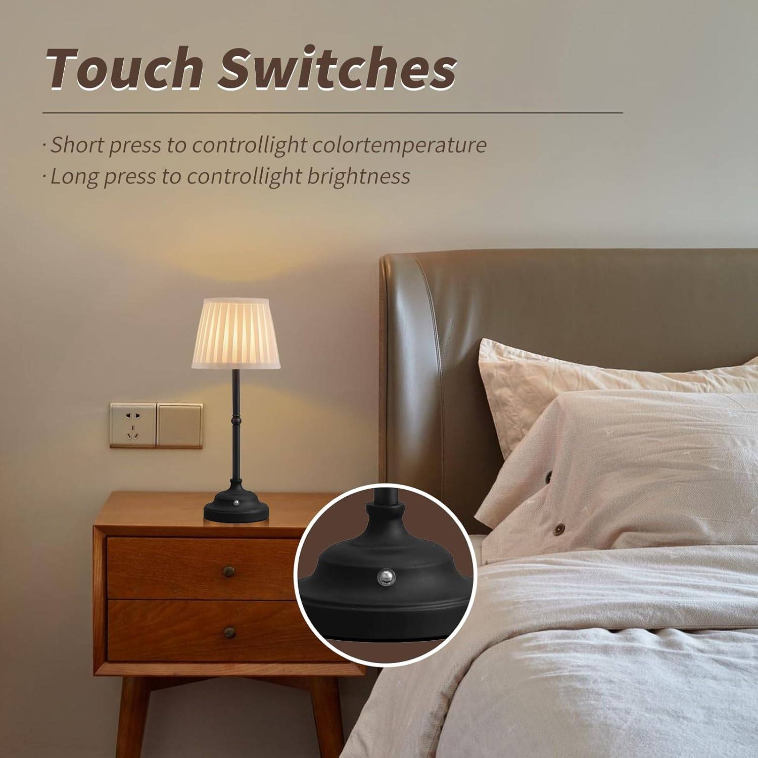 2 TABLE LAMPS, CORDLESS,WIRELESS BATTERY - photo 4