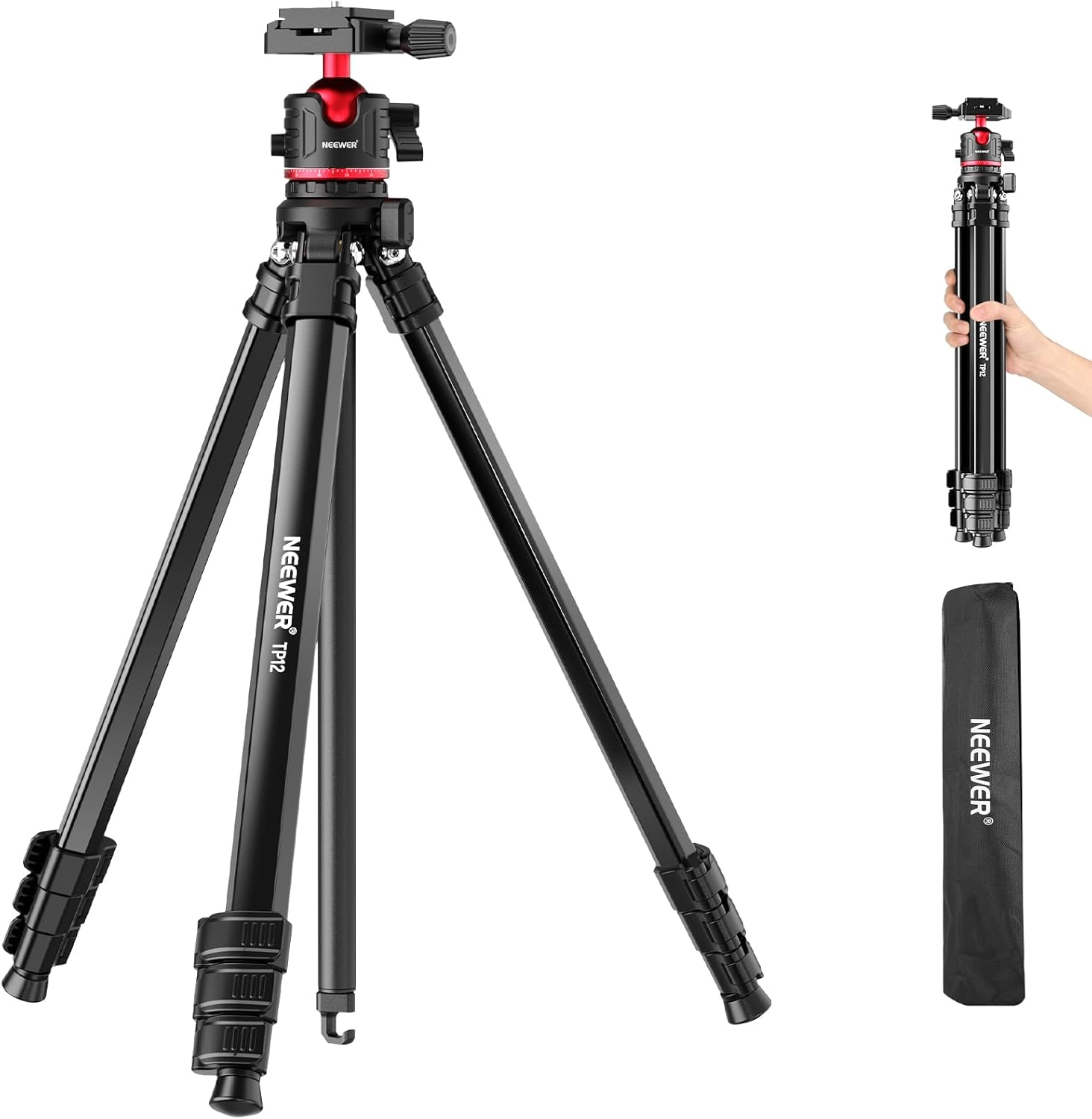 NEEWER Basics 66.5"/169 cm Travel Tripod for Camera - photo 3